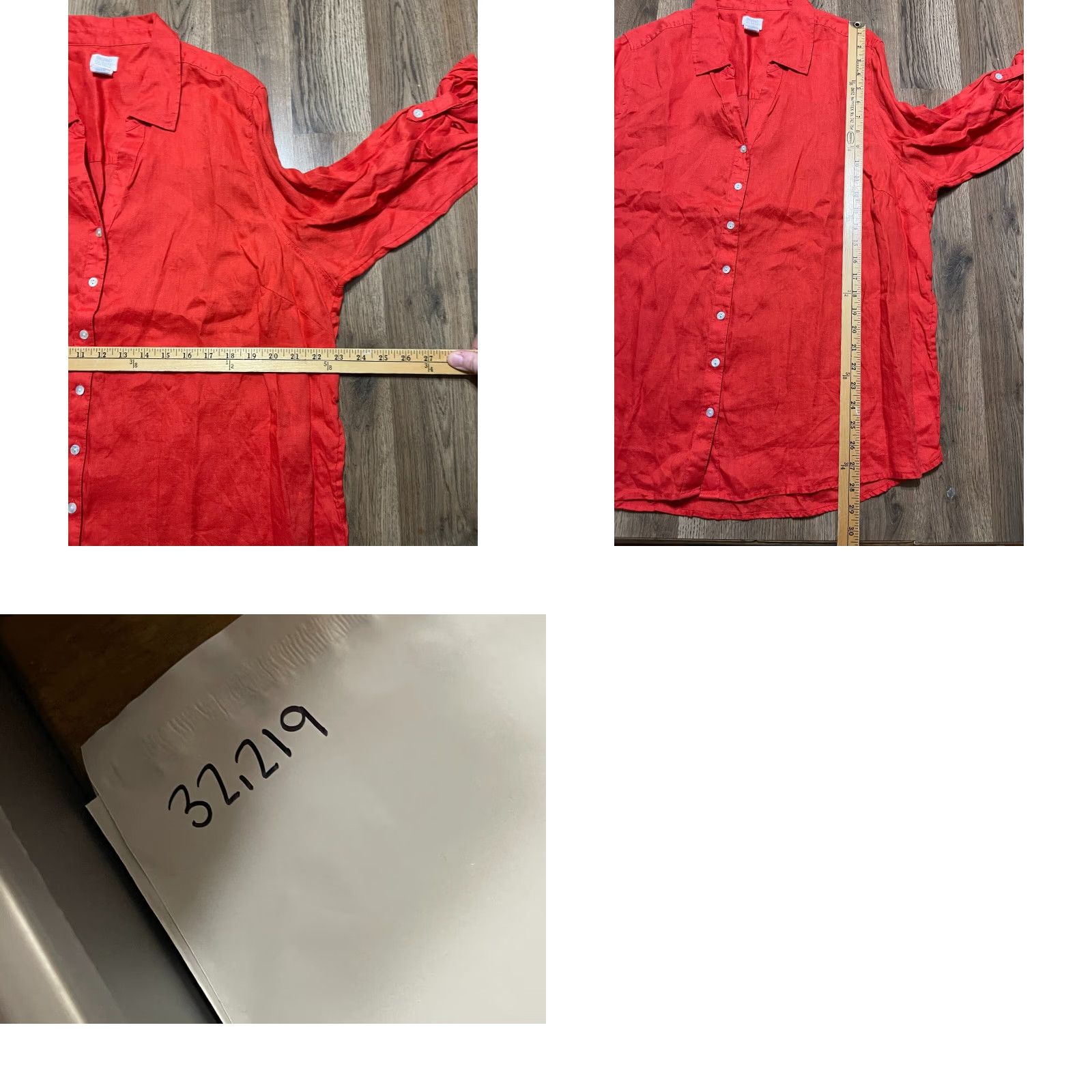 Vintage VINTAGE? Sigrid Olsen Shirt Womens Plus Size 2X Red Button Up Long Sleeve Collared, 2X, Red, Button-Up, Casual, Modern, Fall, Spring, Summer, Womens Size XXL / US 16-18 / IT 52-54 - 8 Thumbnail