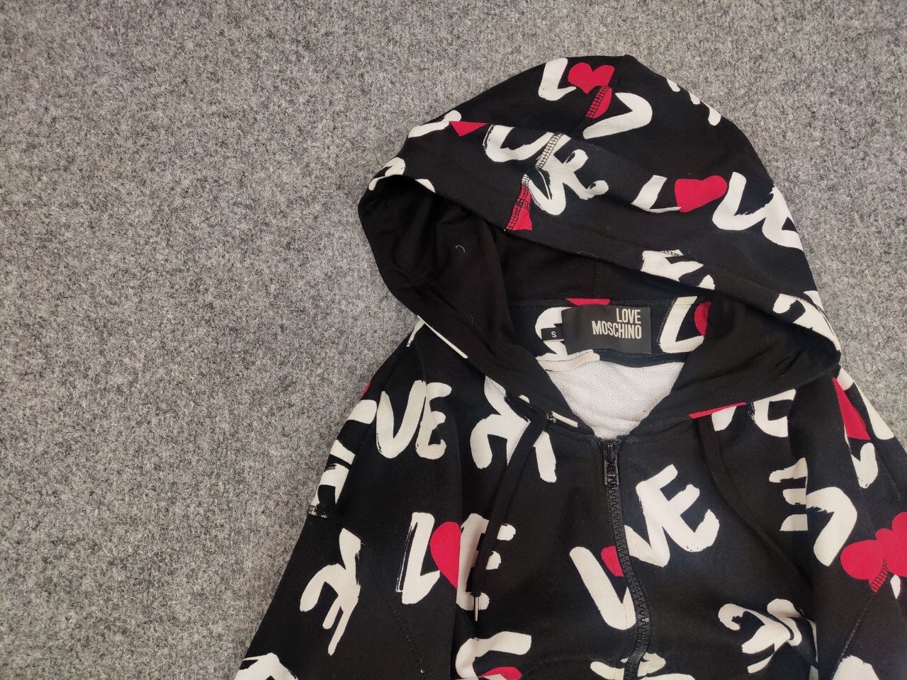 Moschino Love Moschino Authentic Multi Logo Oversized Zip Hoodie Size US S / EU 44-46 / 1 - 11 Thumbnail