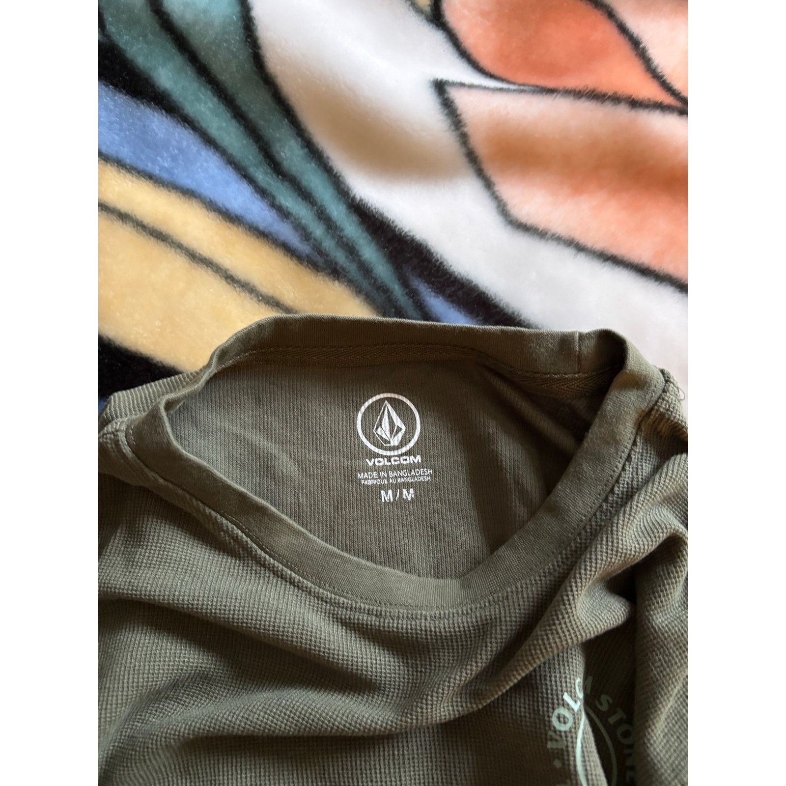 Volcom Volcom Olive Green Ribbed Long Sleeve Shirt Thermal Size US L / EU 52-54 / 3 - 4 Thumbnail