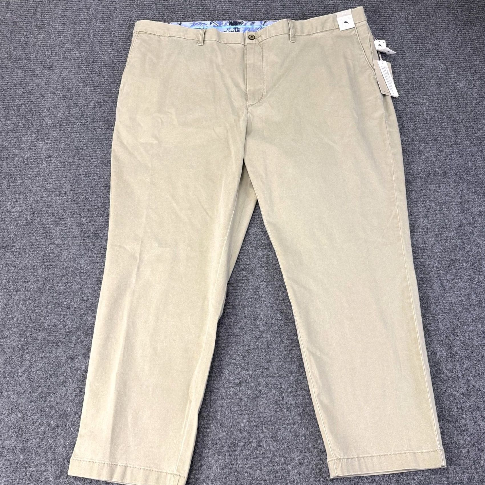Tommy Bahama Tommy Bahama Mens 48x30 Khaki Boracay Chino Stretch Tencel Flat Front Pants Size US 32 / EU 48 - 2 Thumbnail