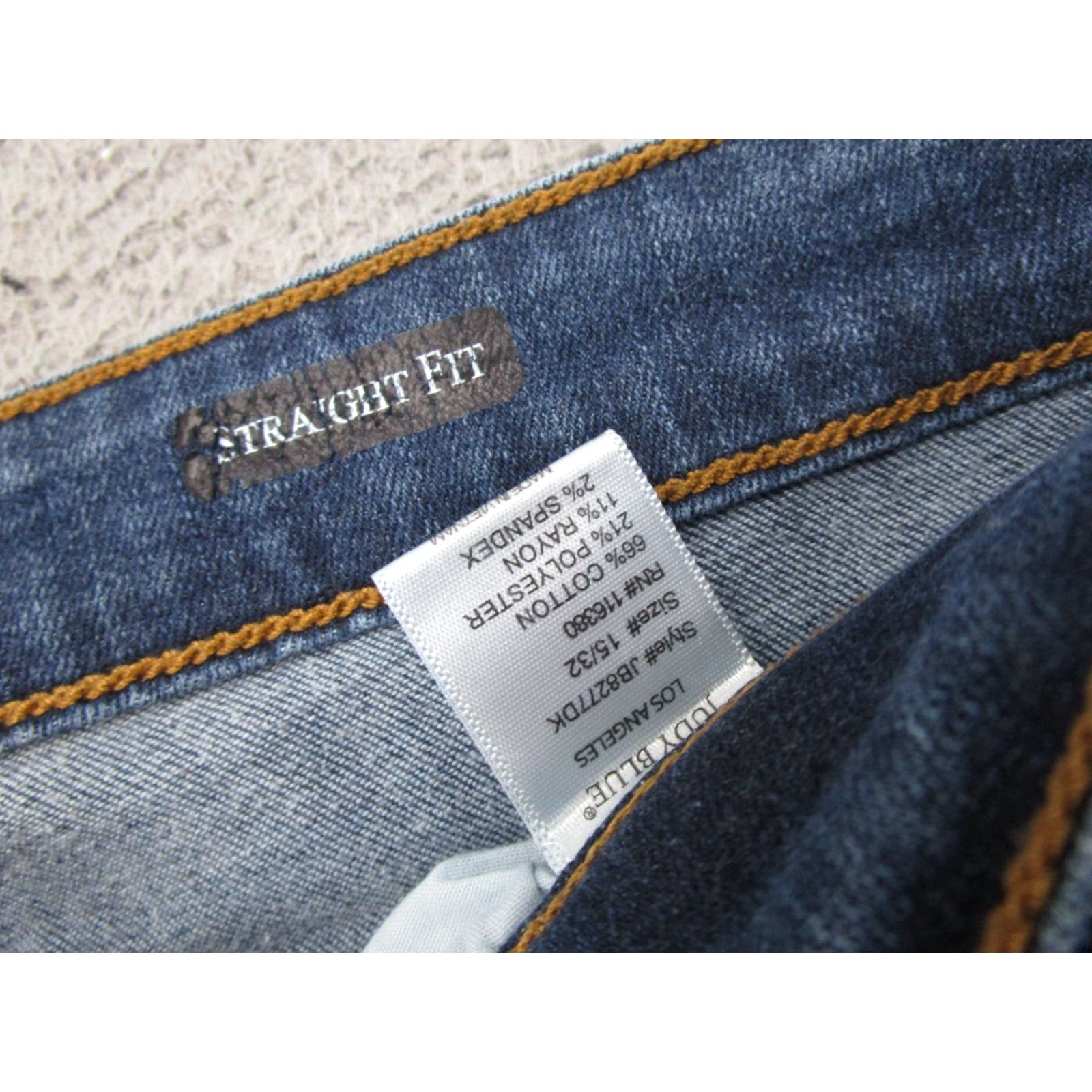 Denime Judy Blue Jeans Straight Fit Blue Stretch Denim Womens Size 15x32 Distressed Size 36" / US 14 / IT 50 - 5 Thumbnail