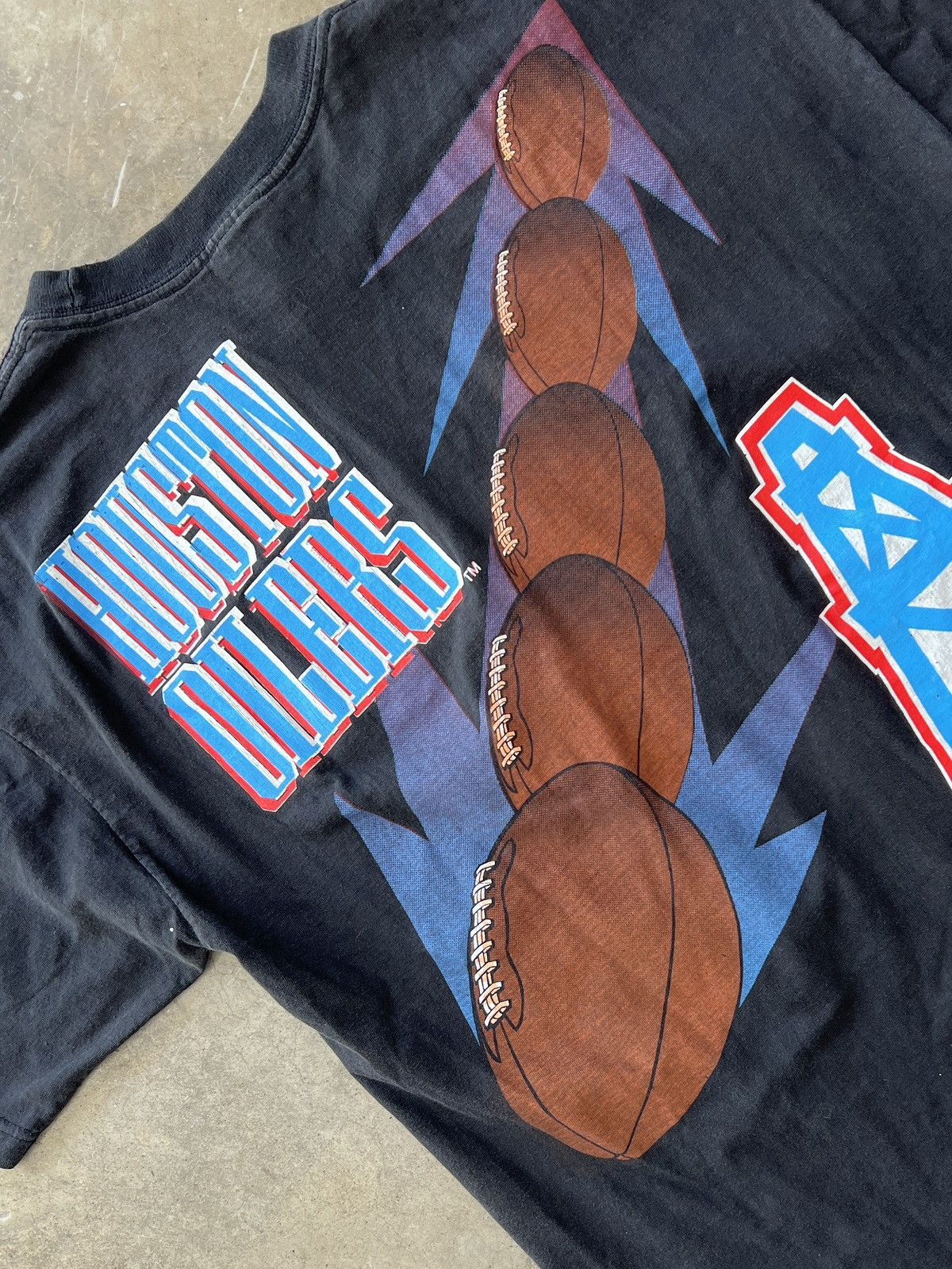 NFL × Vintage Vintage 1994 NFL Houston Oilers Football Tee Size US XL / EU 56 / 4 - 4 Thumbnail