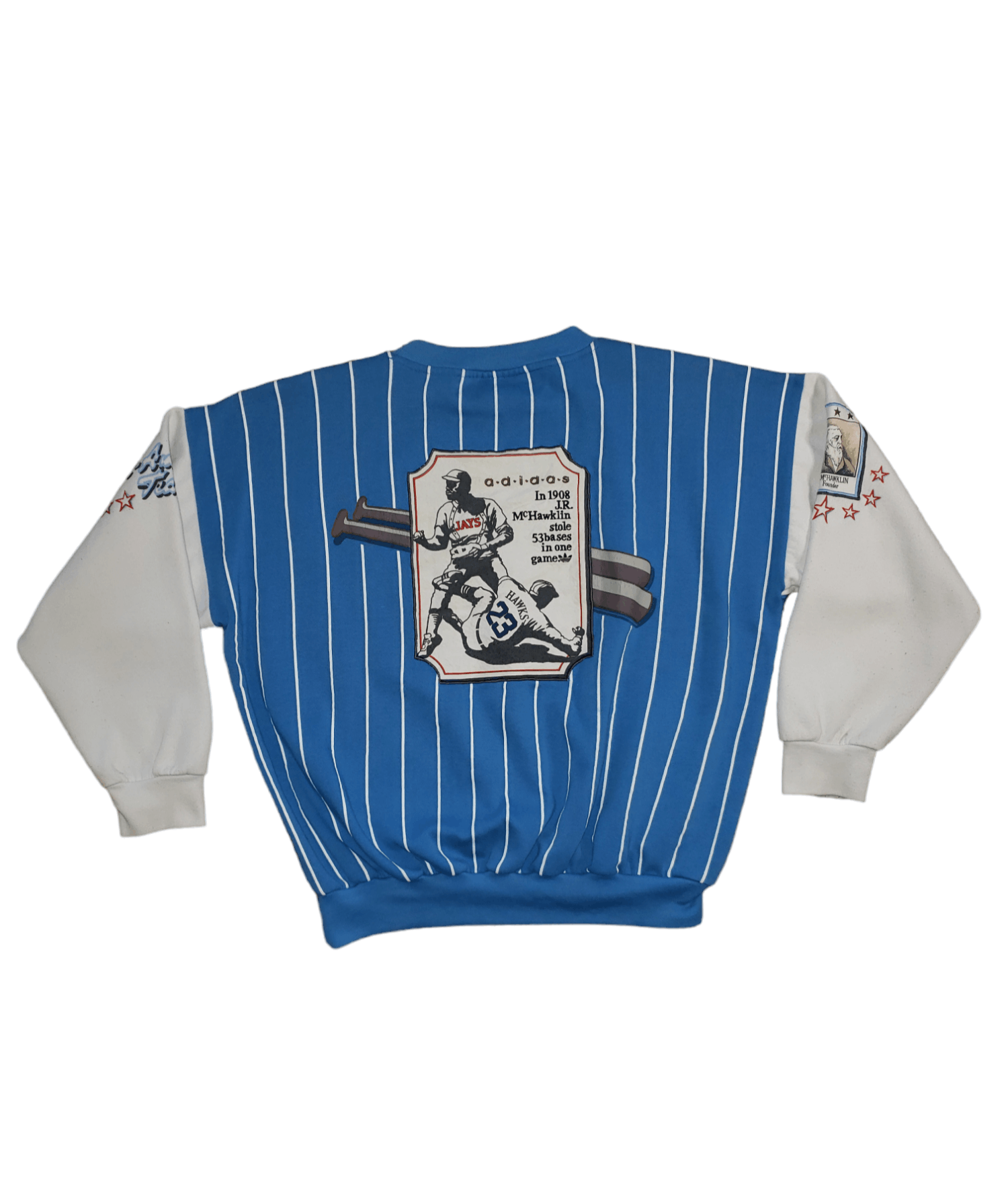 Adidas Vintage 80s adidas Brunswick Blue Hawks Sweatshirt Size US L / EU 52-54 / 3 - 2 Thumbnail