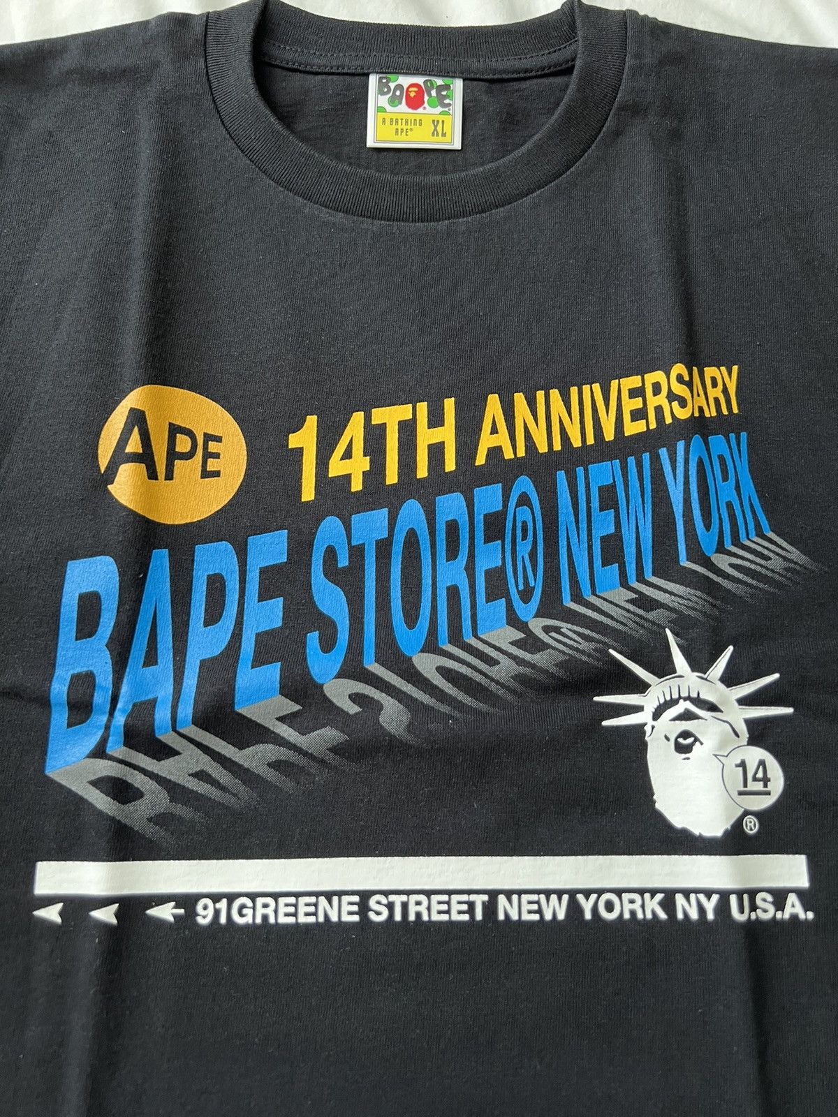 Bape BAPE NEW YORK 14TH ANNIVERSARY TEE Size US XL / EU 56 / 4 - 5 Thumbnail