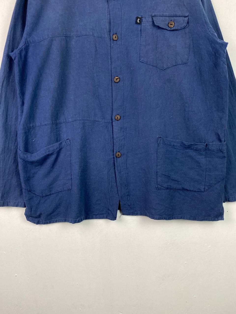 Japanese Brand amina japanese brands open collar shirt nice design Size US XL / EU 56 / 4 - 5 Thumbnail