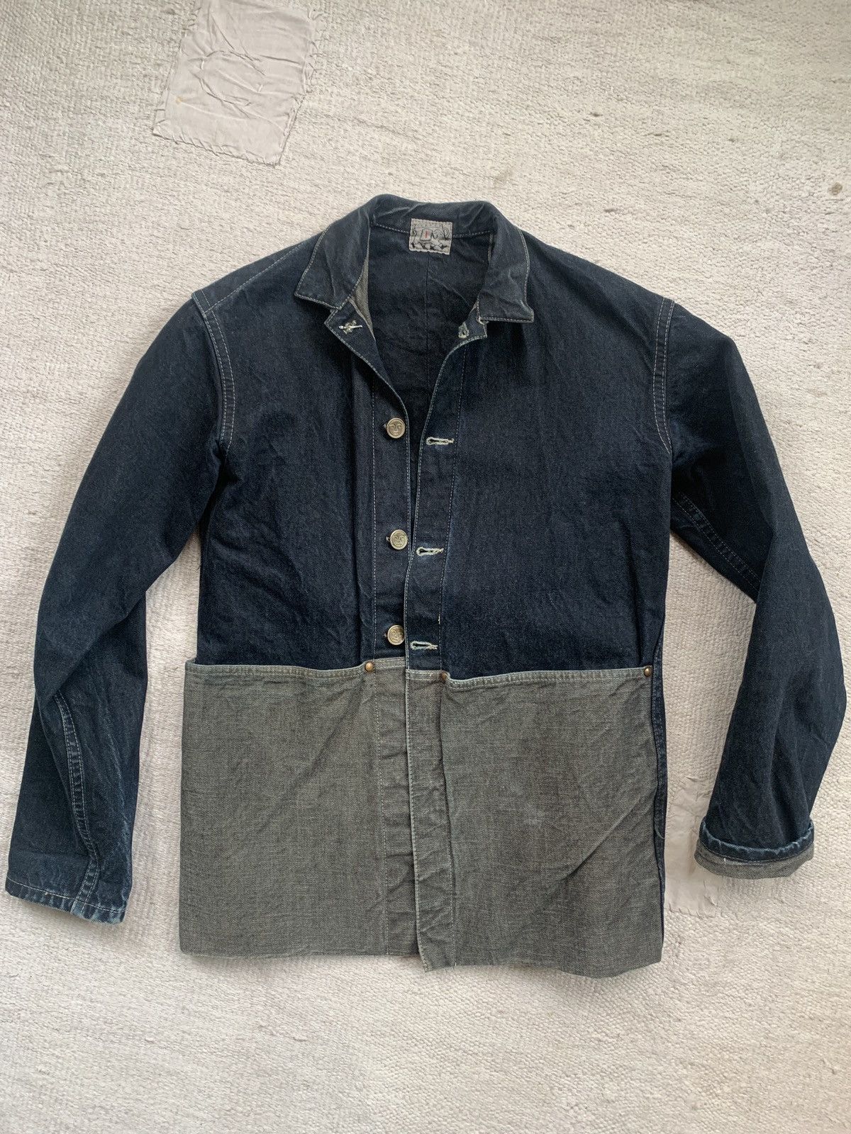 image of Denim Jacket x Orslow Tender Co Engineer Chore Selvedge Denim in Blue, Men's (Size XS)