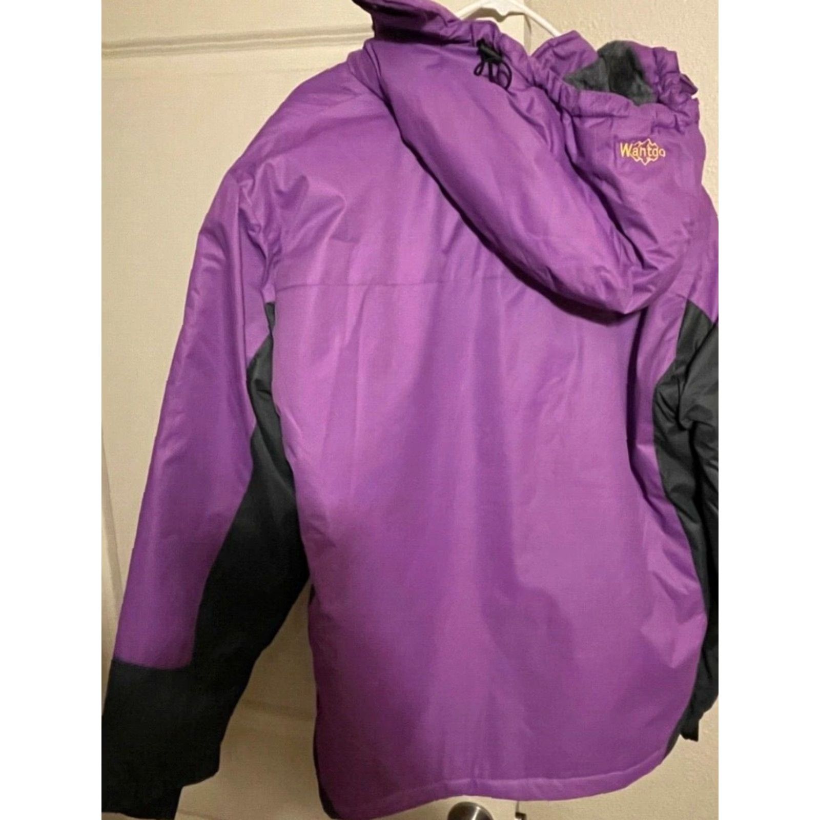 Vintage WantDo Wandto SZ XL Hooded Purple Womens Jacket Nylon Zip Polyester Casual Basic Jacket Hooded Coat? Size XL / US 12-14 / IT 48-50 - 4 Thumbnail