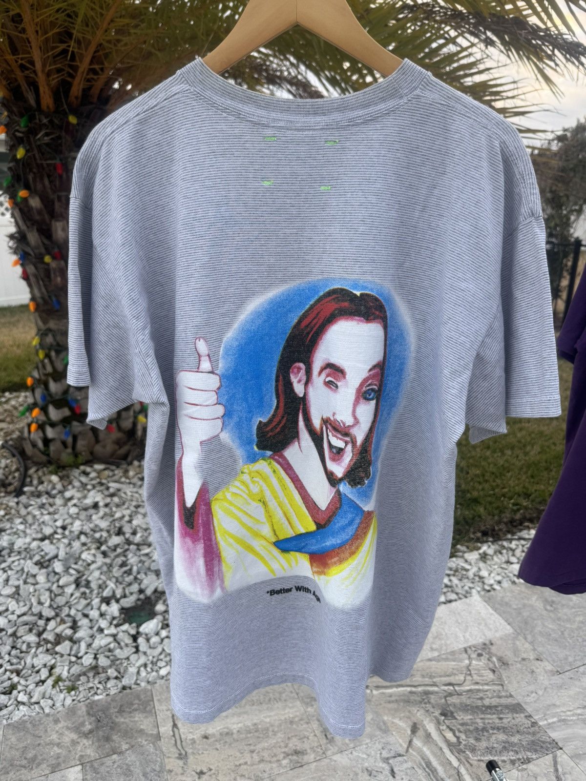 Better With Age Better With Age Jesus Story Tee Striped Grey/Black Size US XL / EU 56 / 4 - 7 Thumbnail