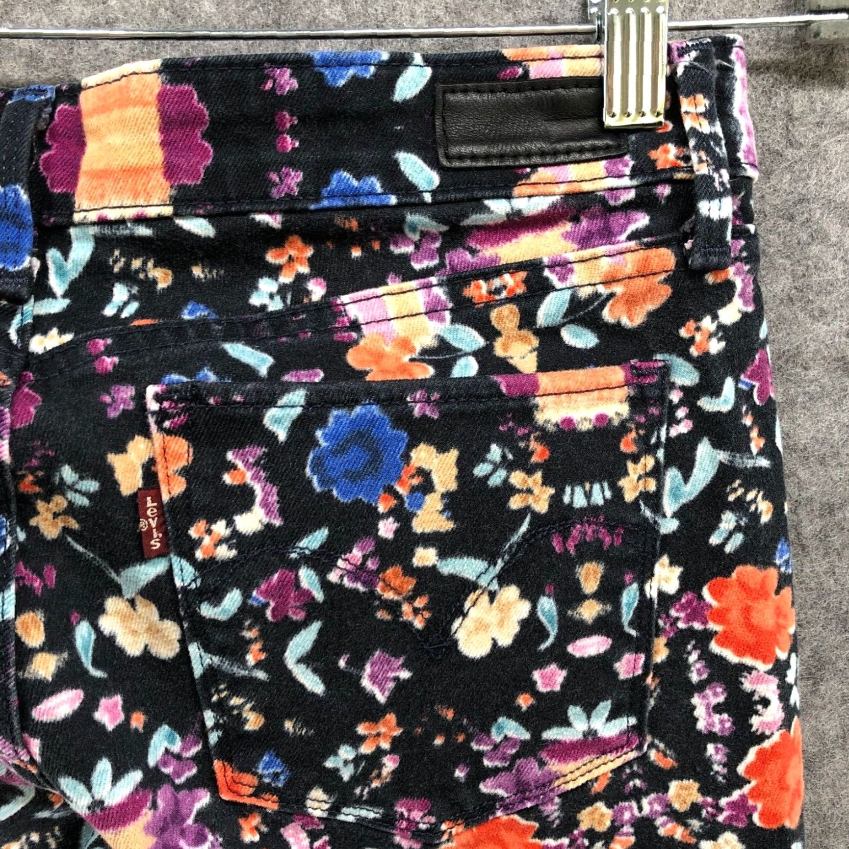 Levi's Levi's Demi Curve Skinny Jeans Women 27 Multicolor Floral Low Rise Denim Stretch Size 27" / US 4 / IT 40 - 5 Thumbnail