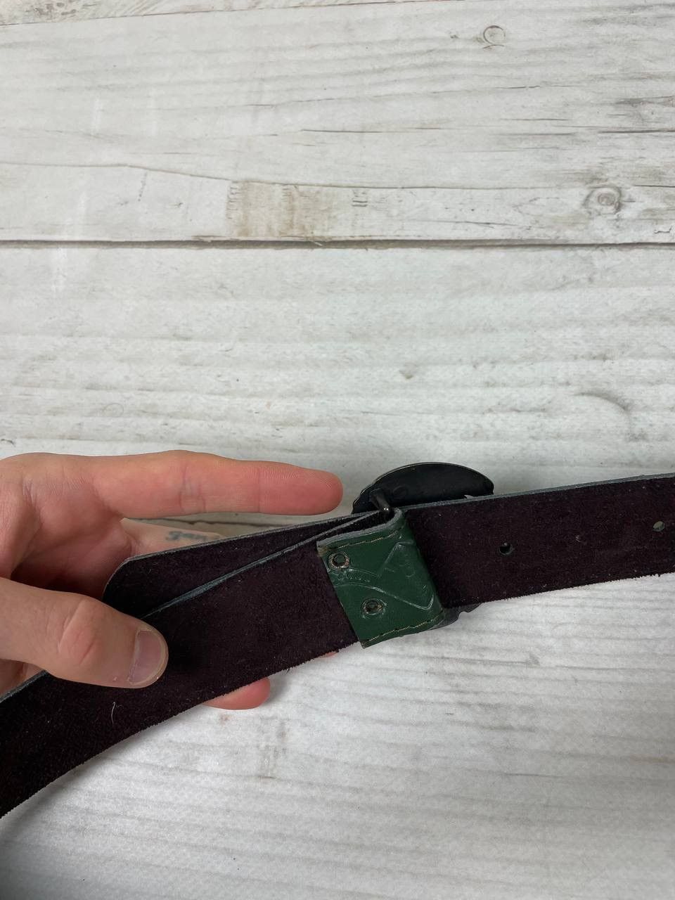 Diesel Vintage Diesel Leather Belts Big Metal Logo Y2K Size 28 - 7 Thumbnail