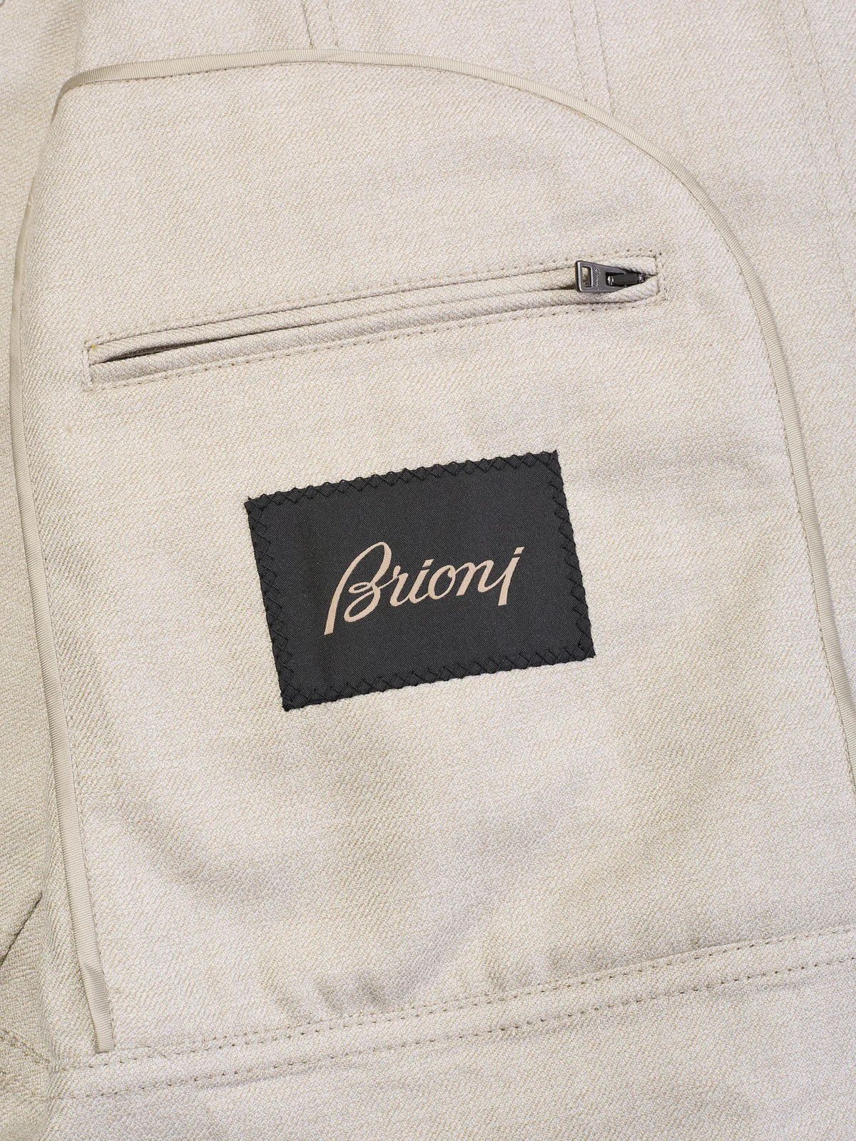 Brioni BRIONI Gray Virgin Wool Trucker Jacket "Neutrals" Size US XL / EU 56 / 4 - 12 Thumbnail