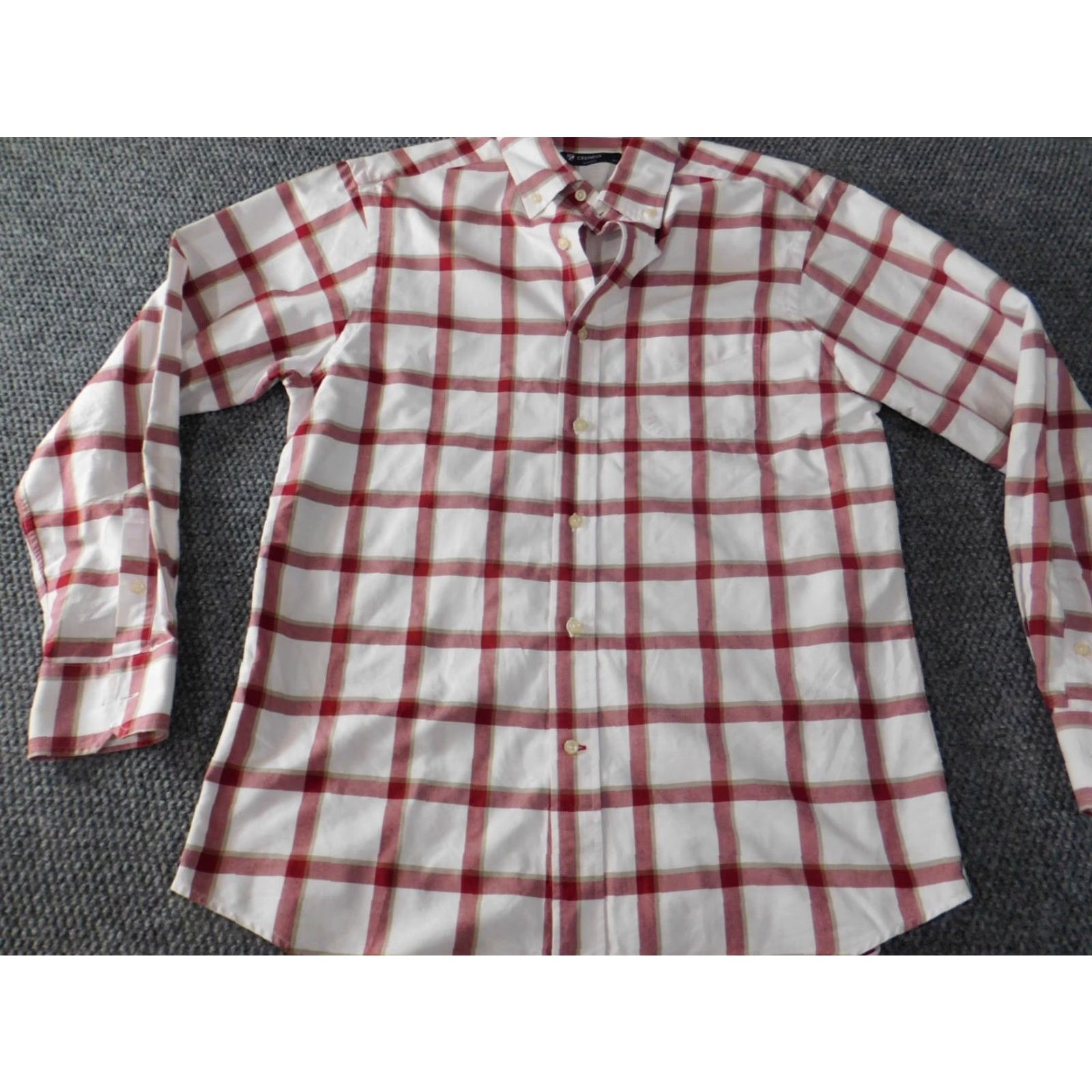 Cremieux Cremieux Shirt Mens Medium M Red Plaid Button-Up Collared Long Sleeve Classic Style Size US M / EU 48-50 / 2 - 4 Thumbnail