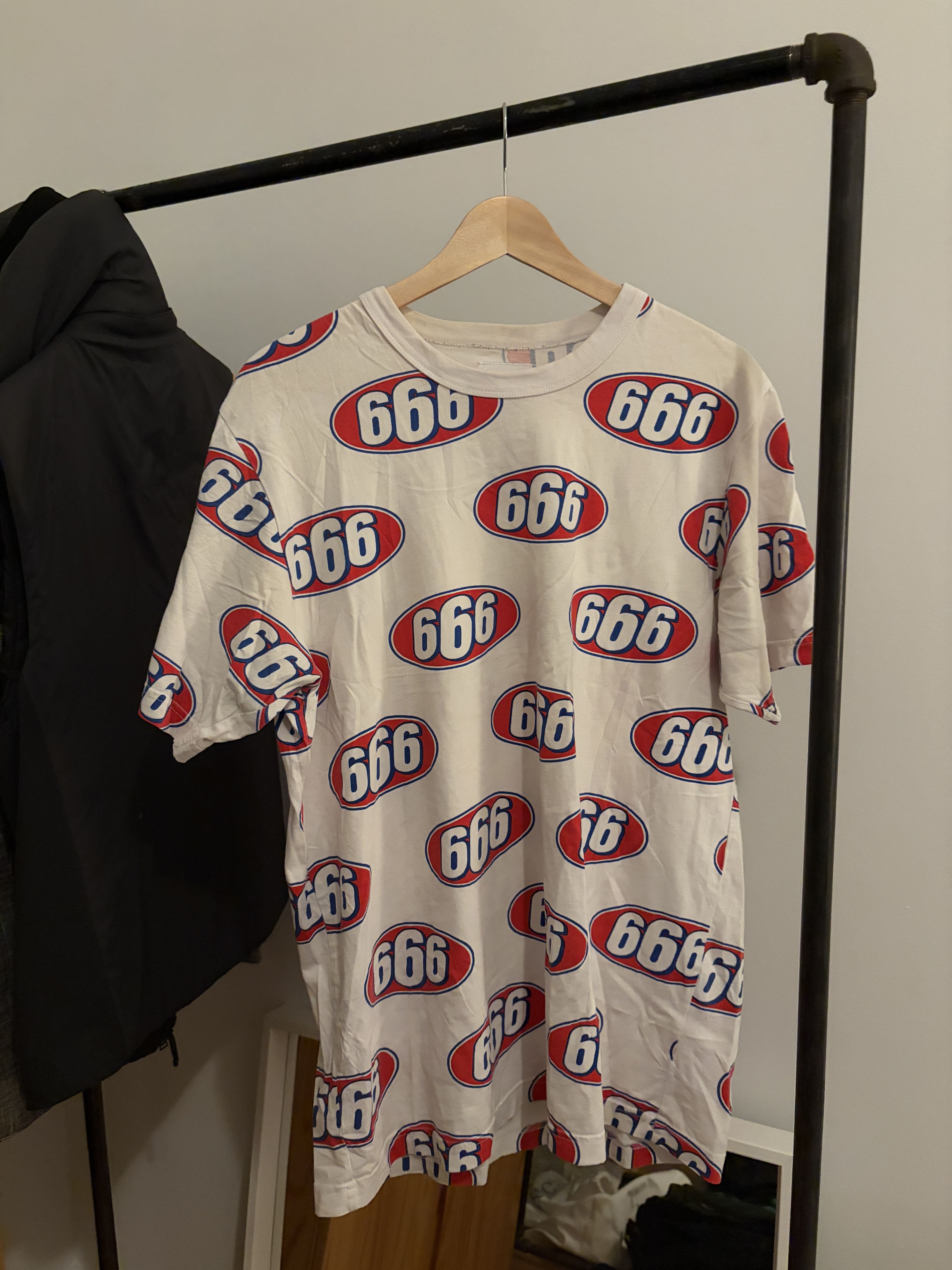 Supreme 666 Allover Tee Size US M / EU 48-50 / 2 - 1 Thumbnail
