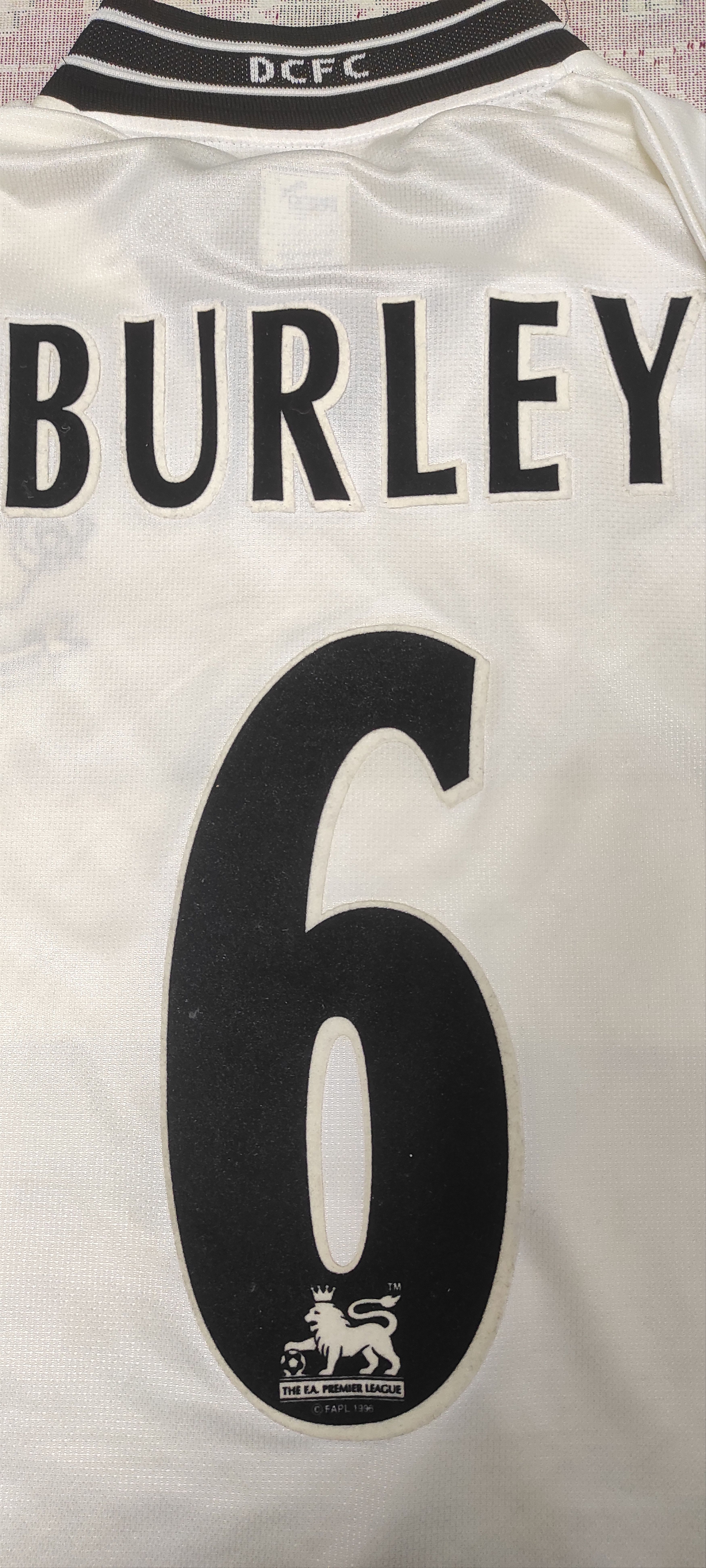 Puma Derby County #6 Burley Home football shirt 1999 - 2001 Size US XL / EU 56 / 4 - 6 Thumbnail