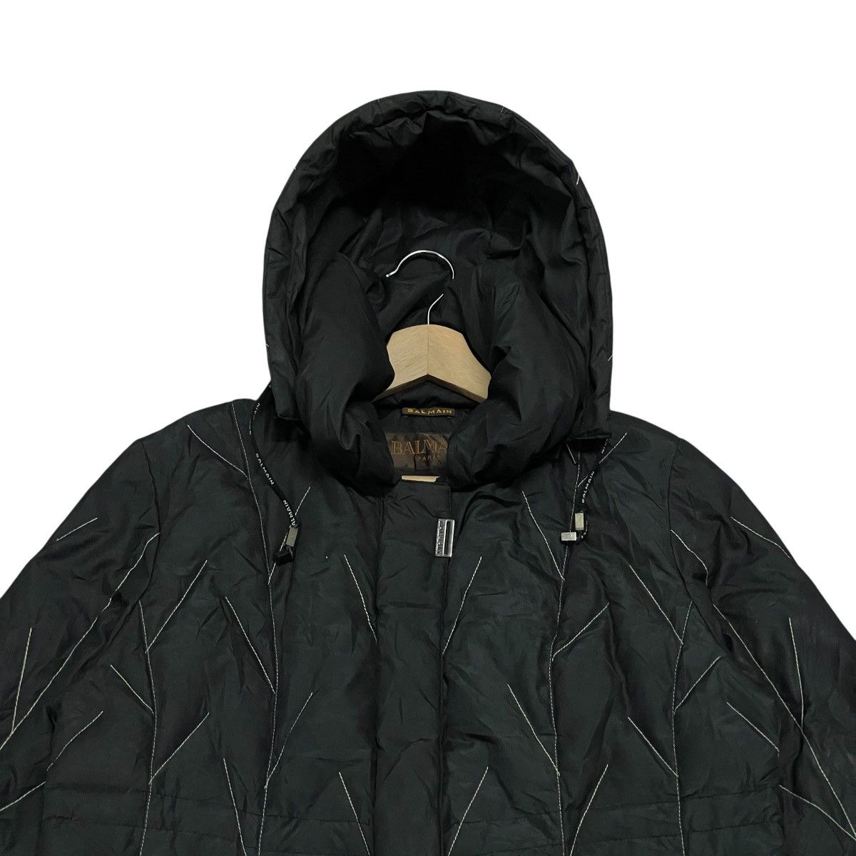 Balmain ‼️RARE‼️ Vintage Balmain Hooded Puffer Down Coat Jacket Size M / US 6-8 / IT 42-44 - 6 Thumbnail