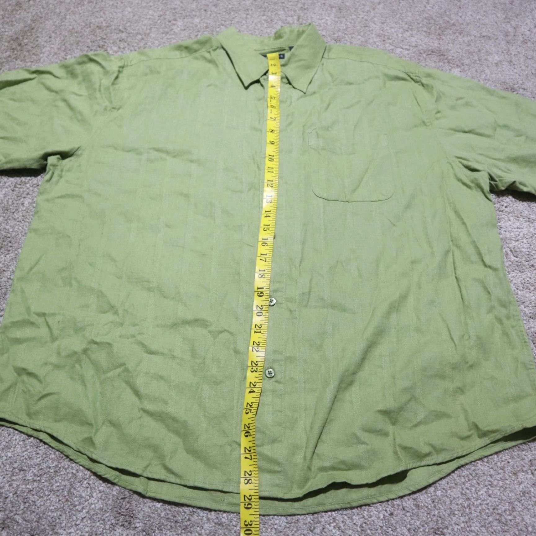 George VINTAGE George Shirt Mens XL Green Stripes Rayon Long Sleeve Button-Up 46/48 Size US XL / EU 56 / 4 - 6 Thumbnail