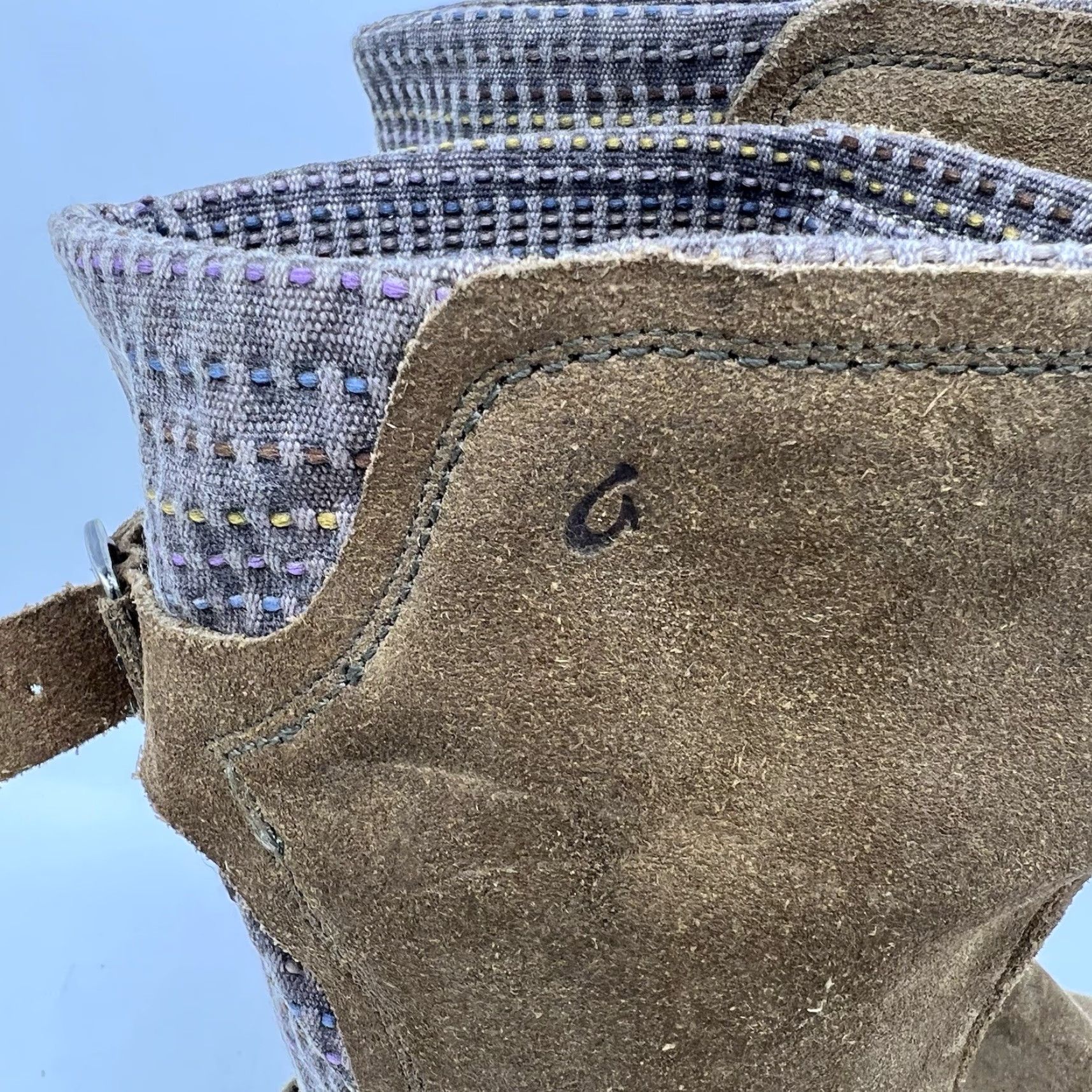 Olukai VINTAGE OluKai Women's Boots Tall Leather Brown Distressed Buckle Harness Size 7 W Outdoor Size US 7 / IT 37 - 2 Thumbnail