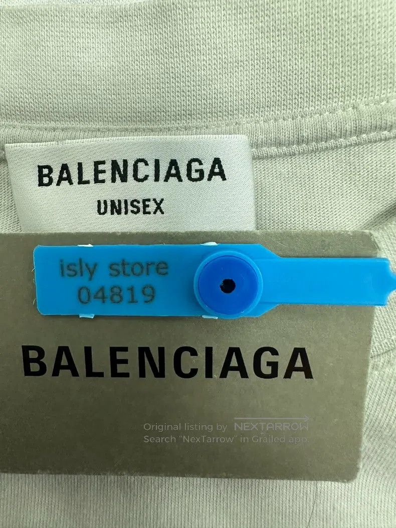 Balenciaga Balenciaga Solid Color Letter Printed Short Sleeve Loose C Size US XL / EU 56 / 4 - 4 Thumbnail