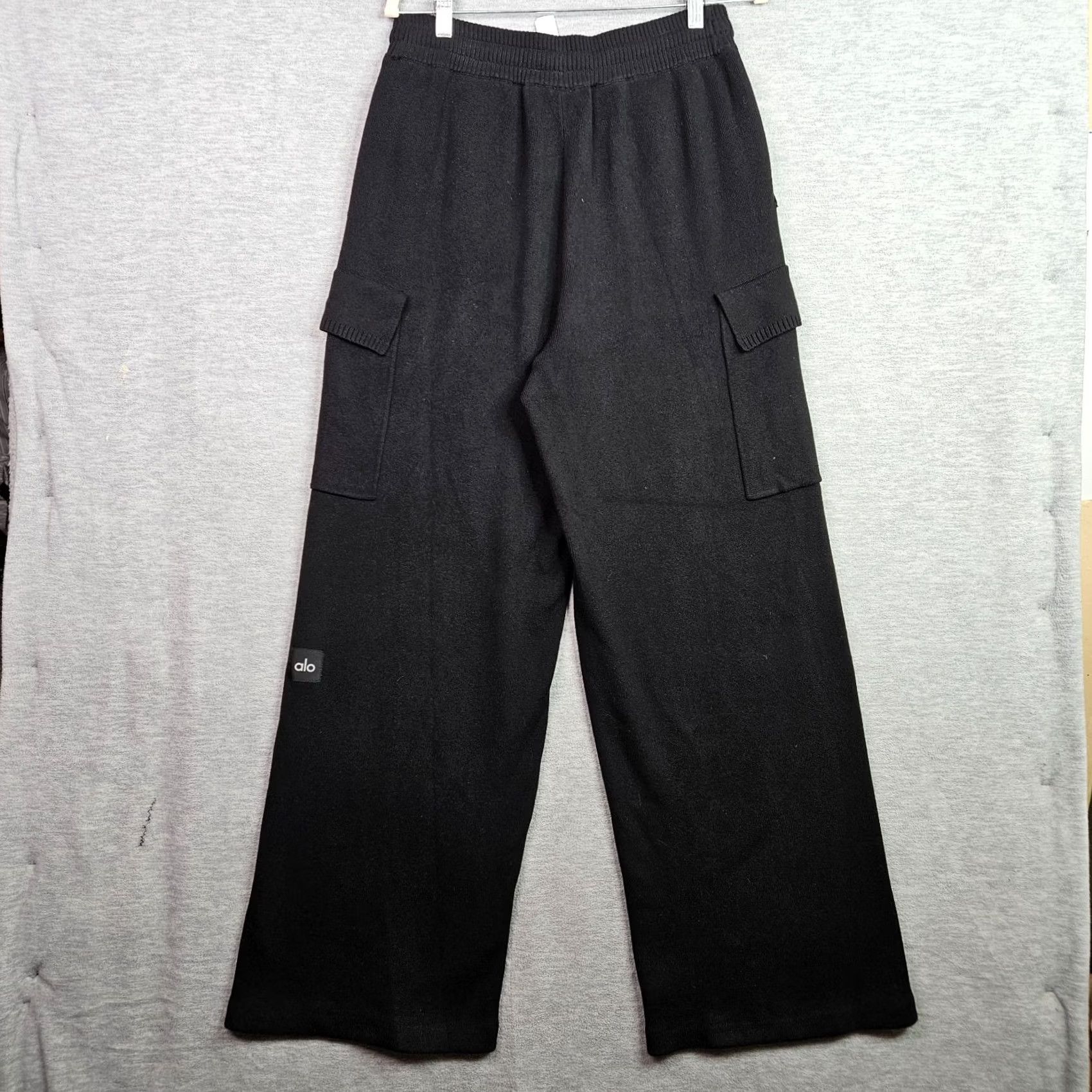 Alo Alo Yoga Pants Women Large Black Straight Leg Stretch Athleisure Lounge Size 36" / US 14 / IT 50 - 2 Thumbnail