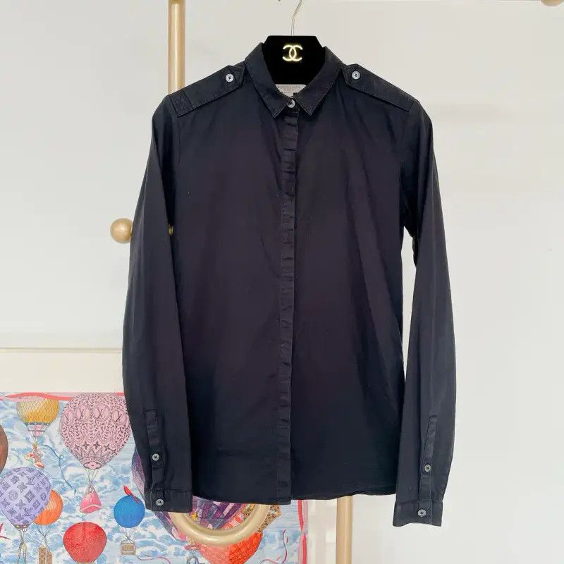 Burberry Burberry Women's Long Sleeve Black Shirt Size XXS / US 00 / IT 34 - 1 Thumbnail