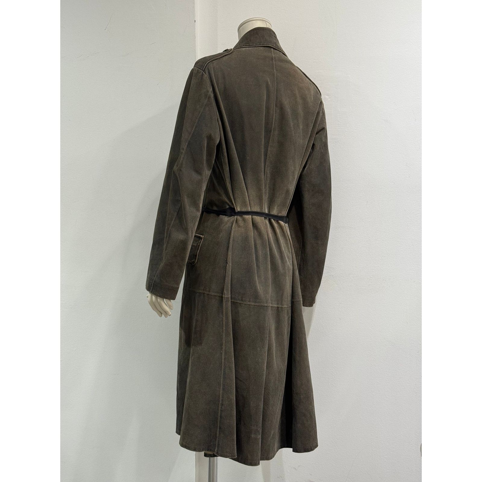 Ann Demeulemeester A/W2000 Ann Demeulemeester distressed leather belted coat Size S / US 4 / IT 40 - 8 Thumbnail
