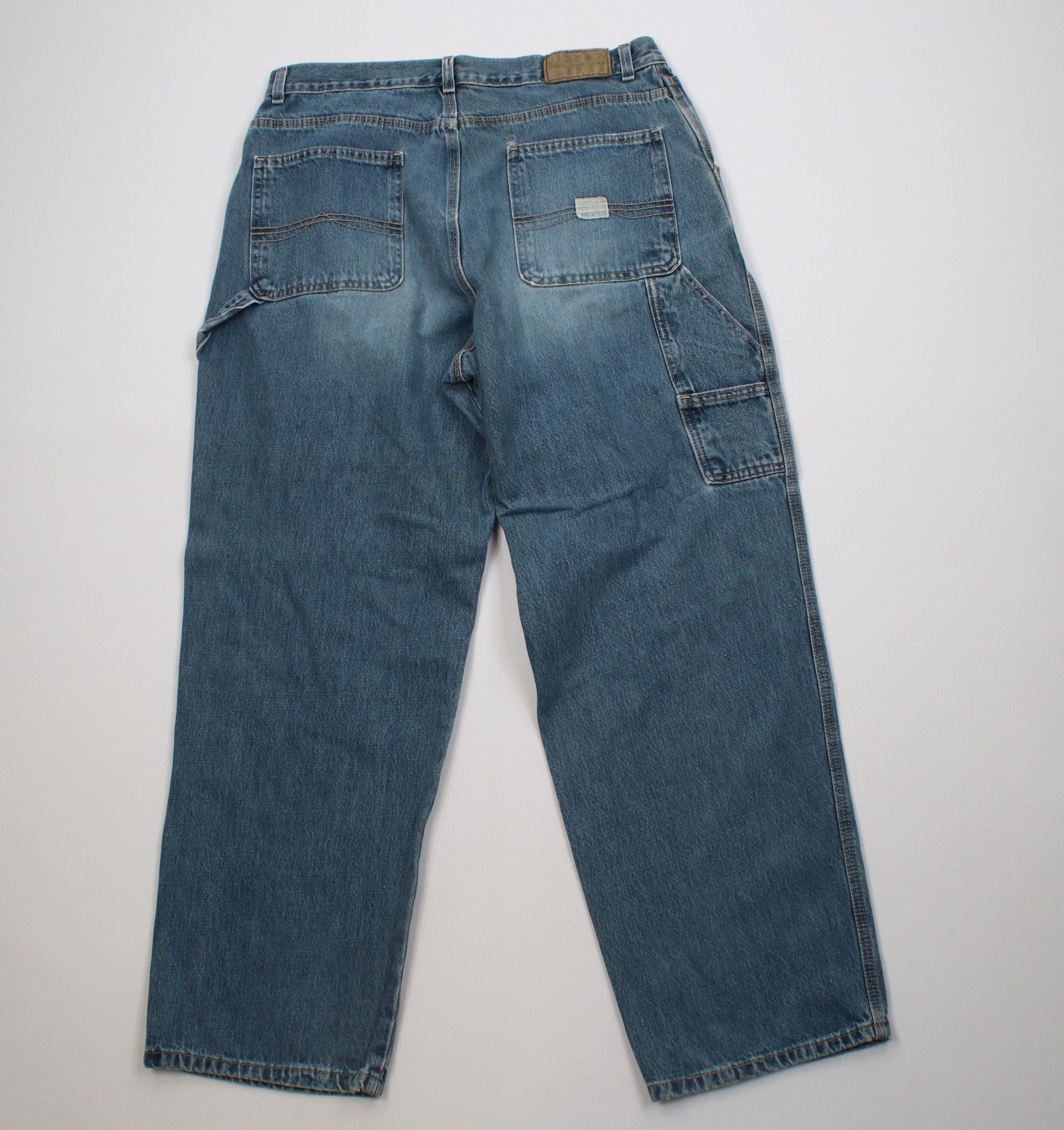 Vintage Vintage 90s Streetwear Wide Leg Dungaree Denim Jeans Blue Size US 34 / EU 50 - 11 Thumbnail