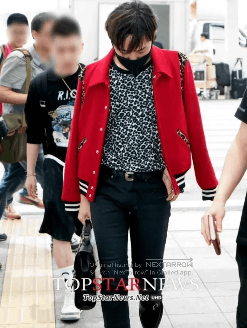 Saint Laurent Paris Saint Laurent Paris Cotton Round Neck Black and Grey Leopa Size US L / EU 52-54 / 3 - 9 Thumbnail