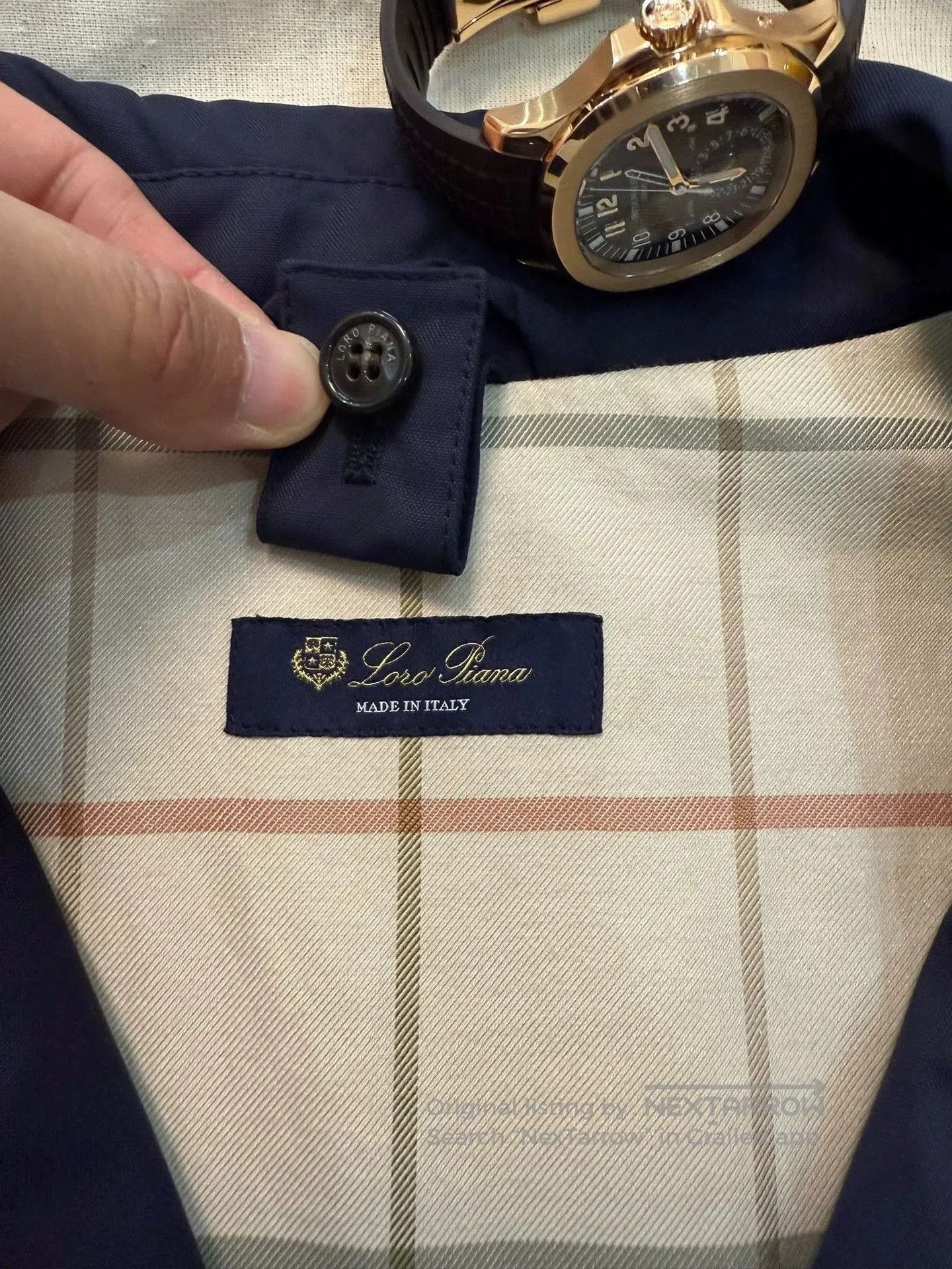 Loro Piana Blue Collared Light Jacket with Front Pockets. Size US M / EU 48-50 / 2 - 4 Thumbnail