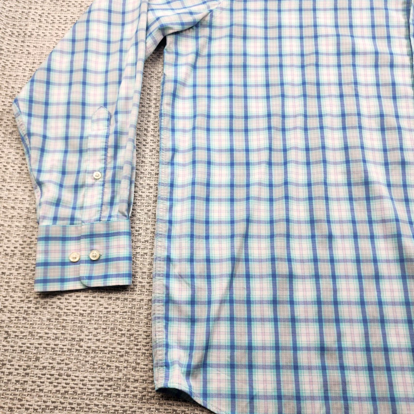 Peter Millar Peter Millar Shirt Mens 2XL Blue Plaid Summer Comfort Stretch Button Up Easy Care Size US XXL / EU 58 / 5 - 3 Thumbnail