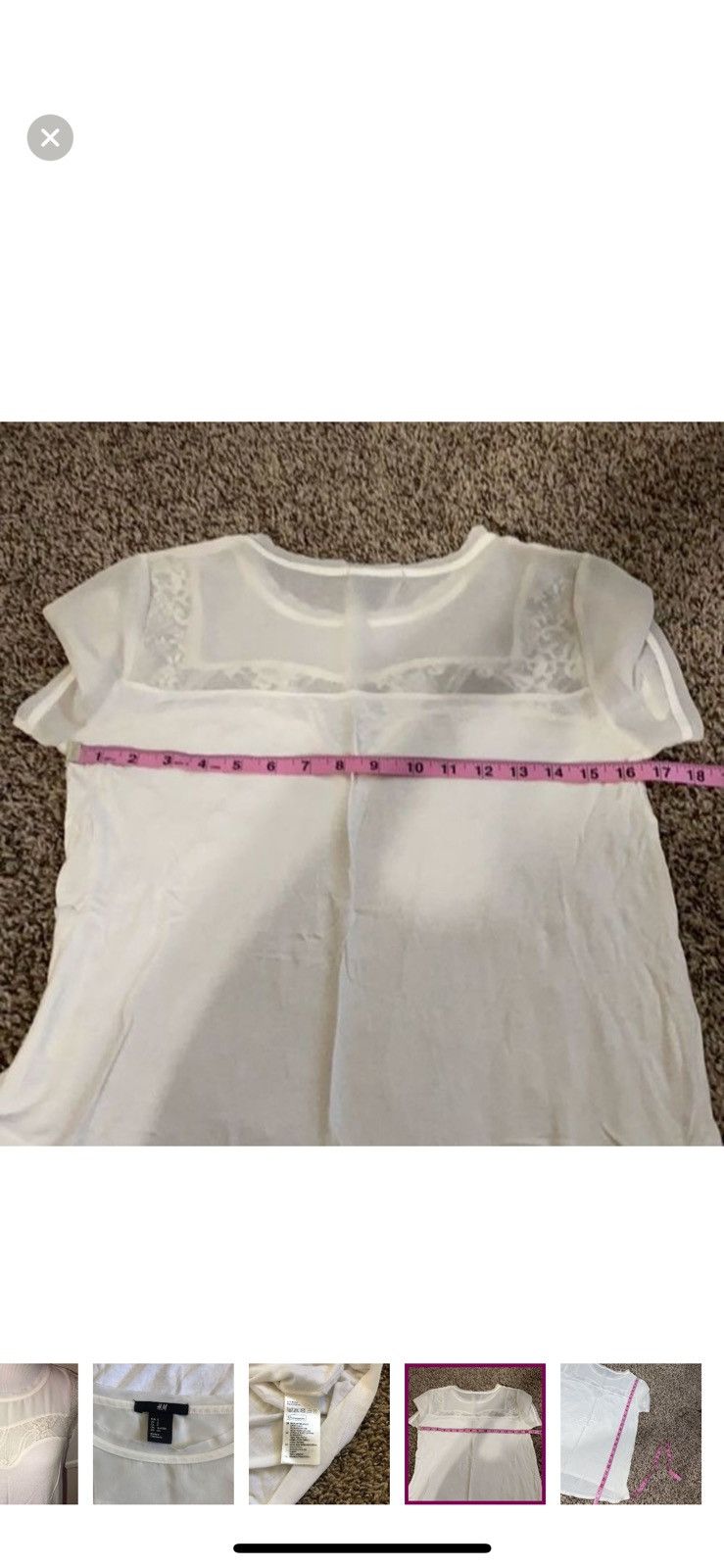 H&M H&M small lace panel blouse Size S / US 4 / IT 40 - 3 Thumbnail