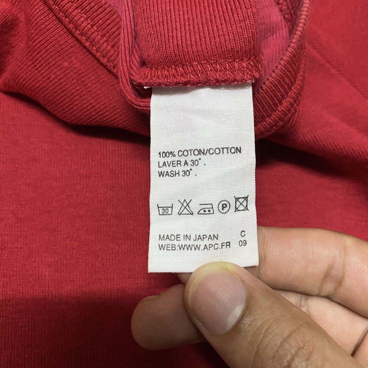A.P.C. Vintage A.P.C Plain Inner Red Colour Shirt Size XS / US 0-2 / IT 36-38 - 8 Thumbnail
