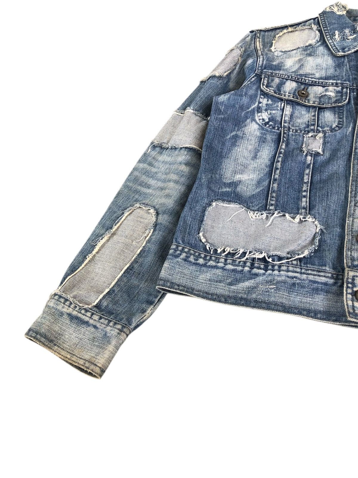 Dolce & Gabbana Dolce & Gabbana Boro Patchwork Distressed Denim Jacket Size US S / EU 44-46 / 1 - 5 Thumbnail