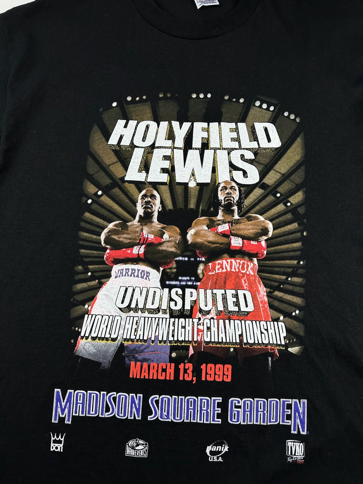 Rap Tees Vintage 1999 HOLY FIELD LEWIS tShirt boxing Tyson Bruce lee Size US XL / EU 56 / 4 - 2 Thumbnail