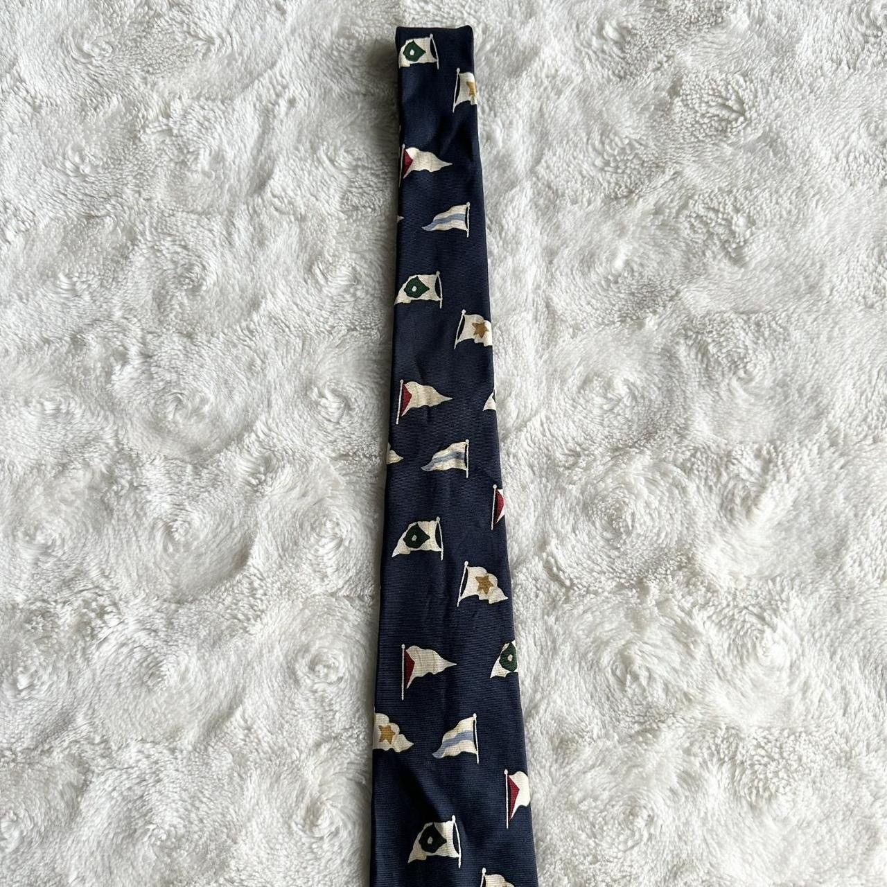 Gap Vintage Gap Necktie Mens Navy Silk Nautical Flags Sail Boat Size ONE SIZE - 6 Thumbnail