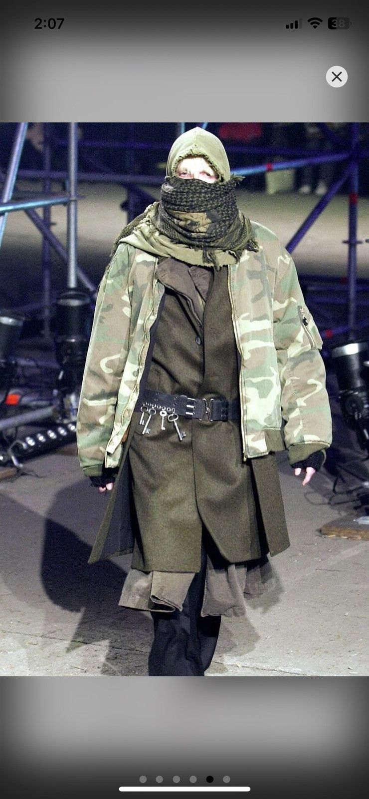 Raf Simons Raf Simmons AW01 Riot Riot Riot Keffiyeh Size ONE SIZE - 4 Thumbnail
