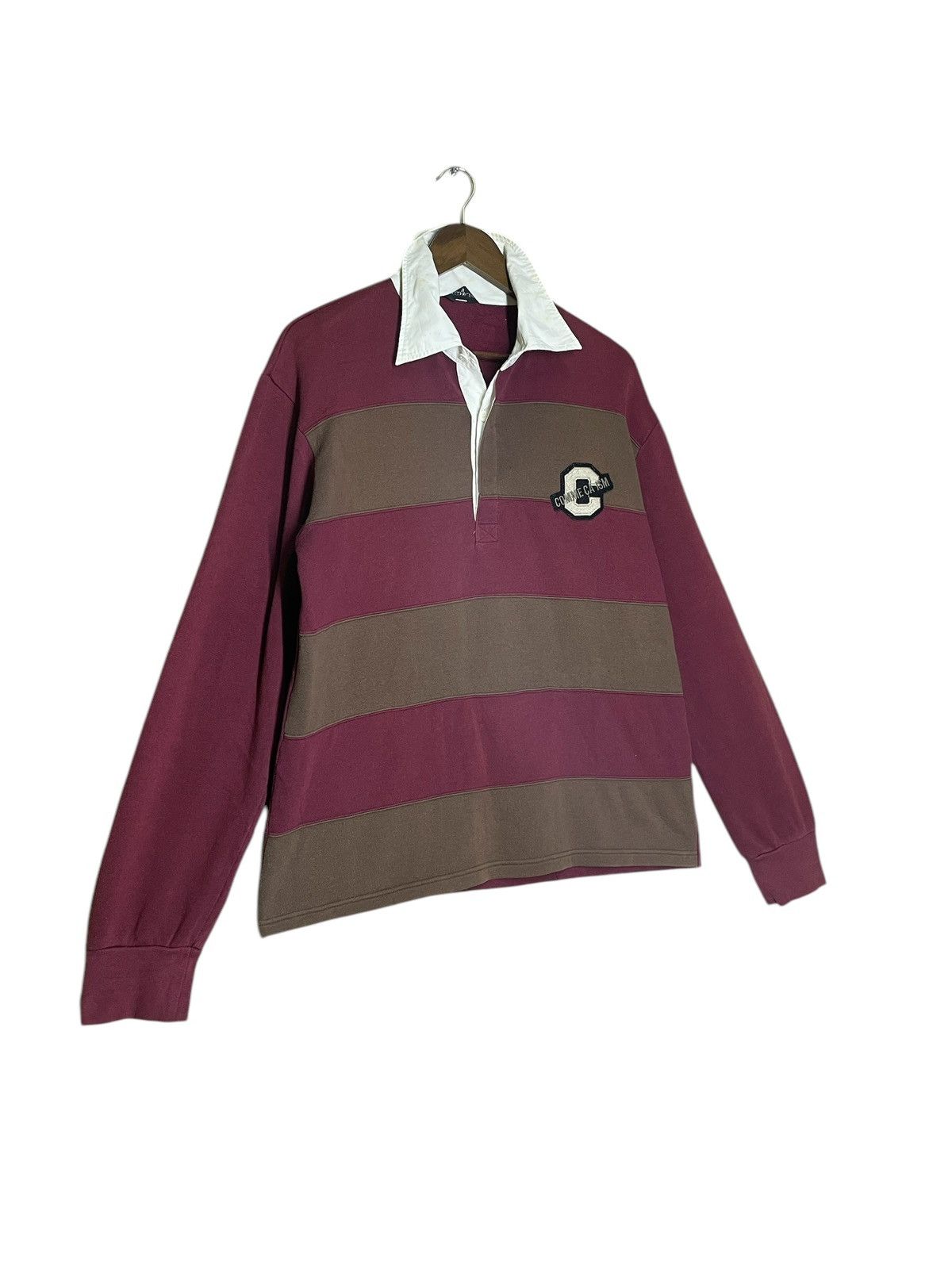 Japanese Brand Comme Ca Ism Stripe Polo Rugby Shirts Size US M / EU 48-50 / 2 - 3 Thumbnail