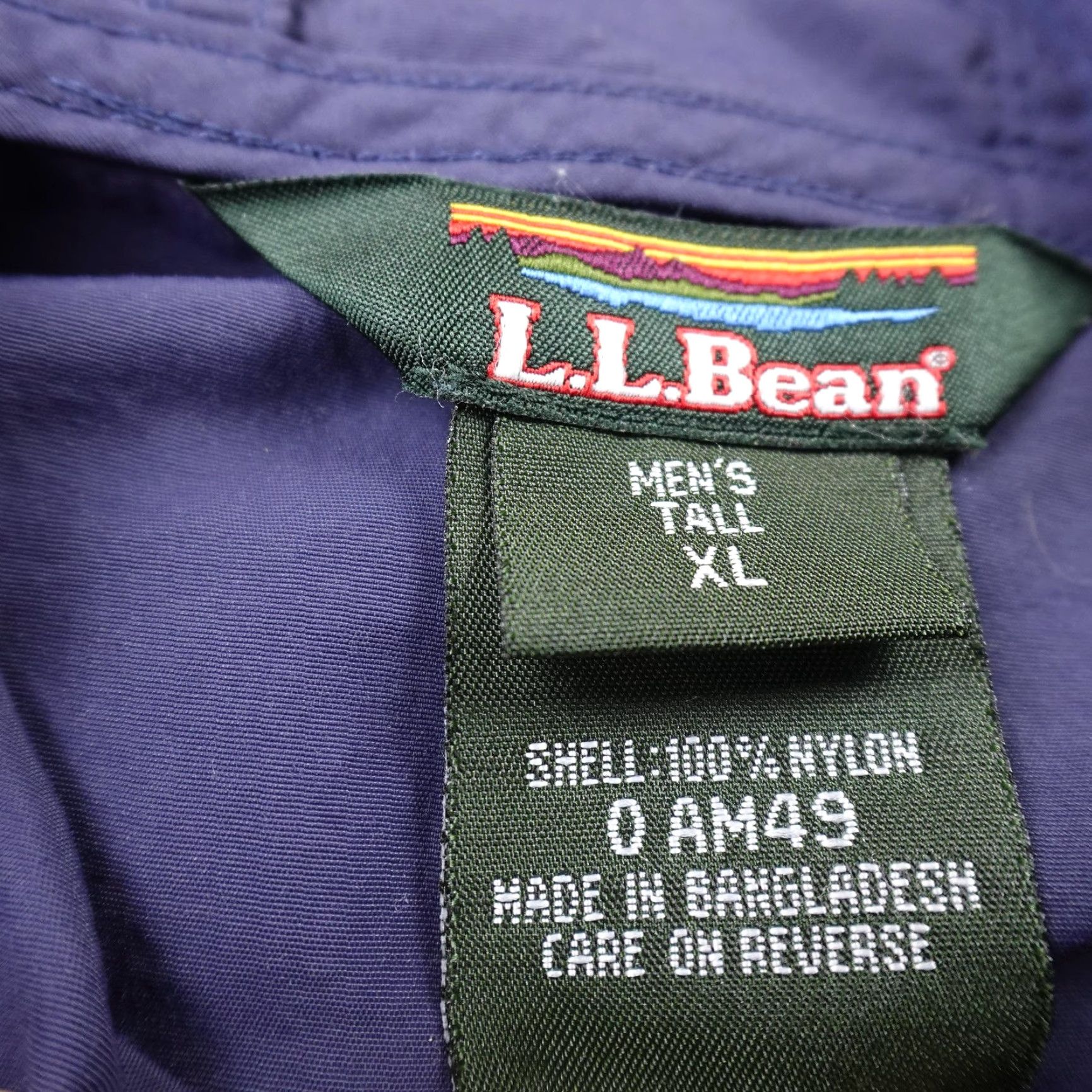 Vintage VINTAGE LL Bean Jacket Mens XLT Anorak Hooded Windbreaker Blue Cotton? Nylon? (adjust to exact original) Size US XL / EU 56 / 4 - 4 Thumbnail