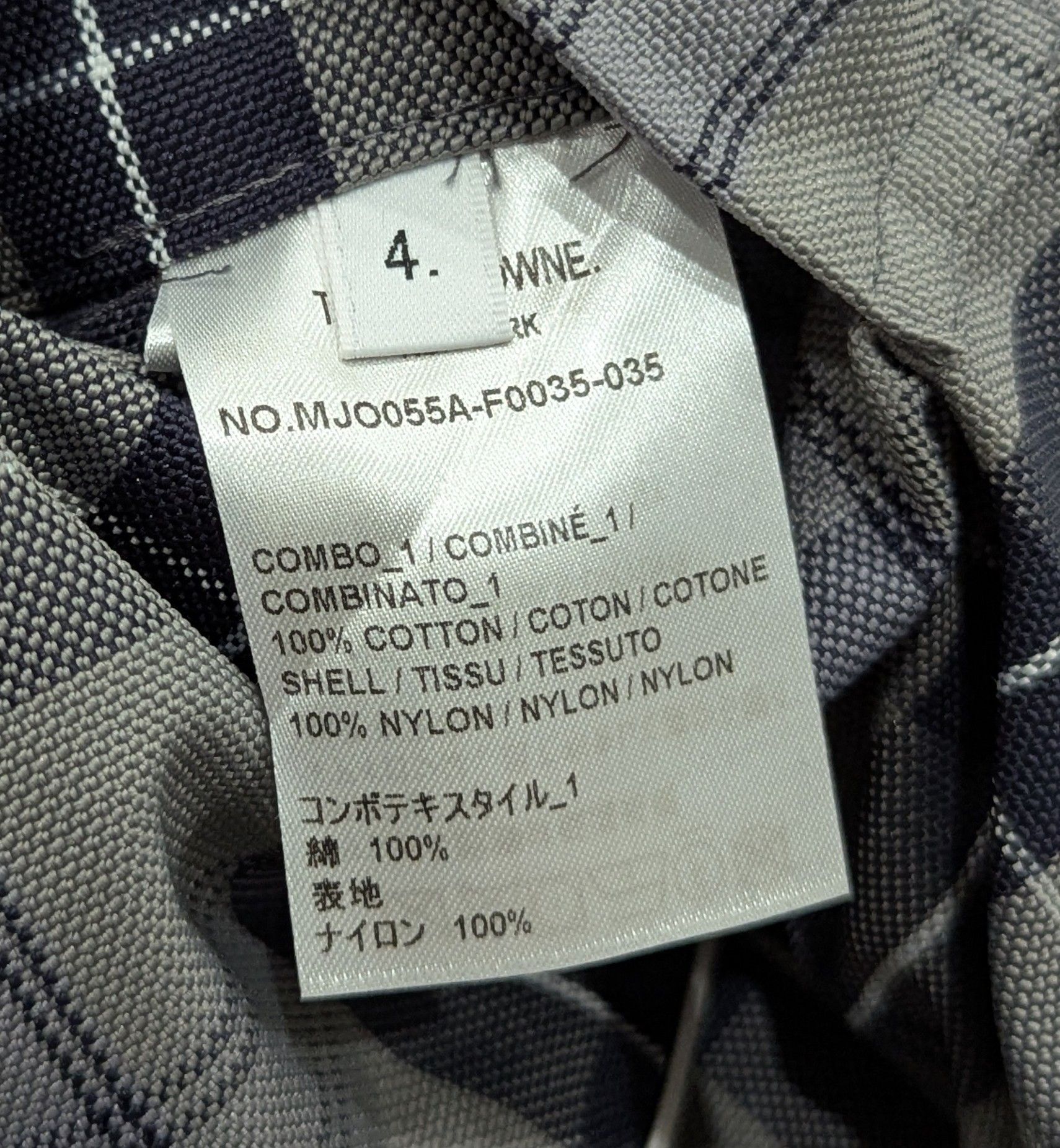 Thom Browne THOM BROWNE Plaid Curved Hem Shacket Shirt Jacket Gray 4 Size US XL / EU 56 / 4 - 8 Thumbnail