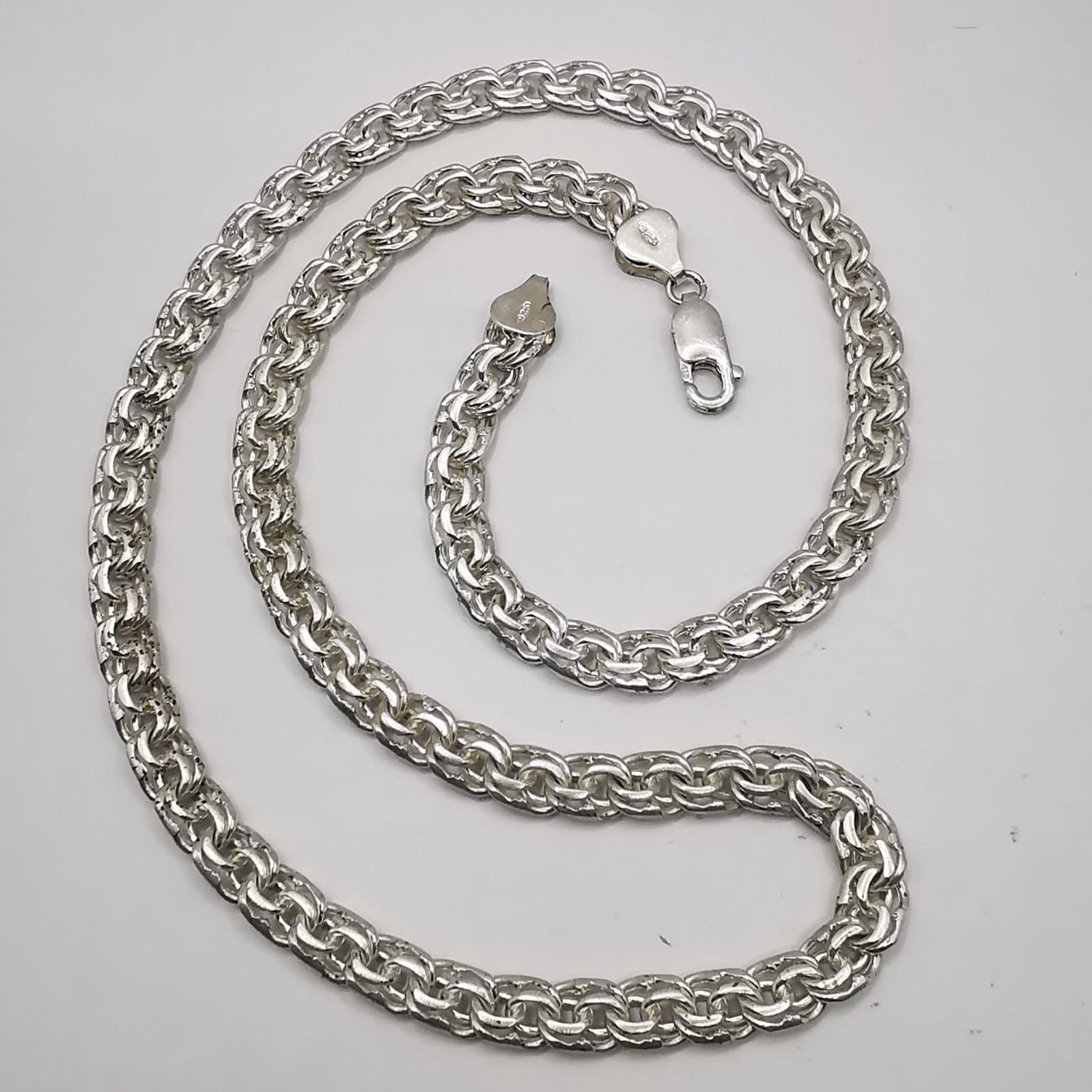 Sterling Silver Vintage Jewelry Chain, 925 Sterling Silver, Signed 32,91g Size ONE SIZE - 3 Thumbnail