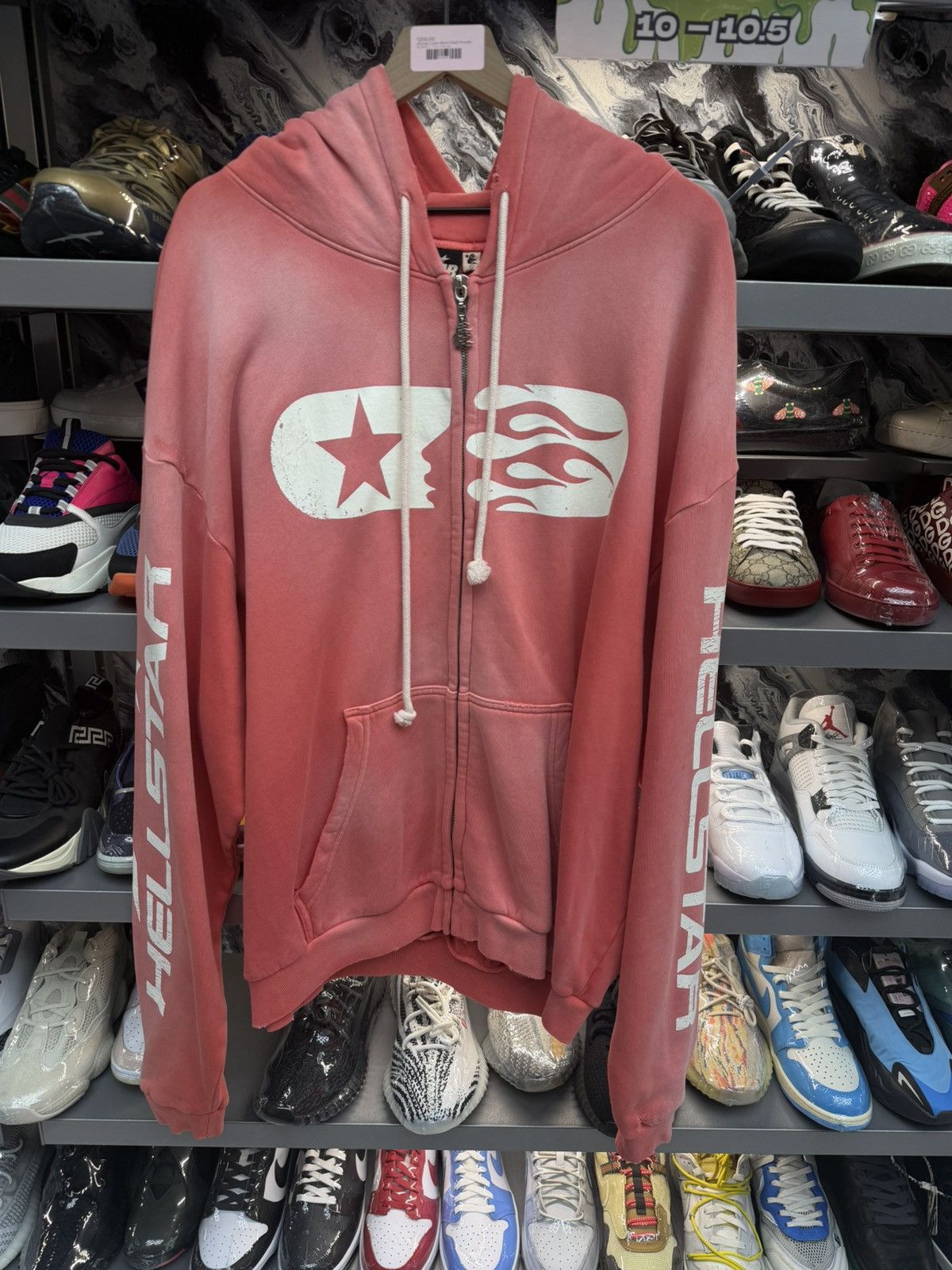 HELLSTAR Hellstar Red Wash Zip Hoodie Size US L / EU 52-54 / 3 - 1 Thumbnail