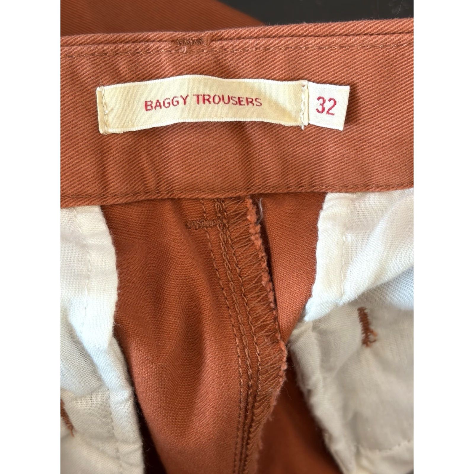 Levi's Levi's Pants Women Orange Mid Rise Baggy Trousers Straight 32x31 Chino Pockets Regular Size Type Regular Size 24" / US 00 / IT 34 - 3 Thumbnail