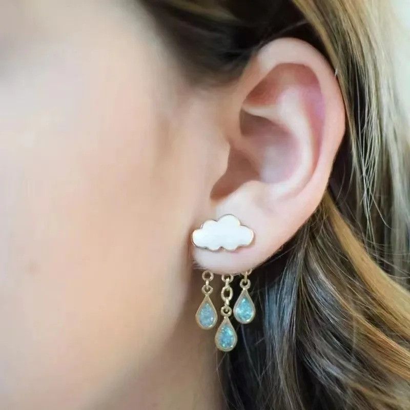 Other Cloud Rain Dangle Earrings Charming Ear Jewelry Gift Size ONE SIZE - 1 Thumbnail