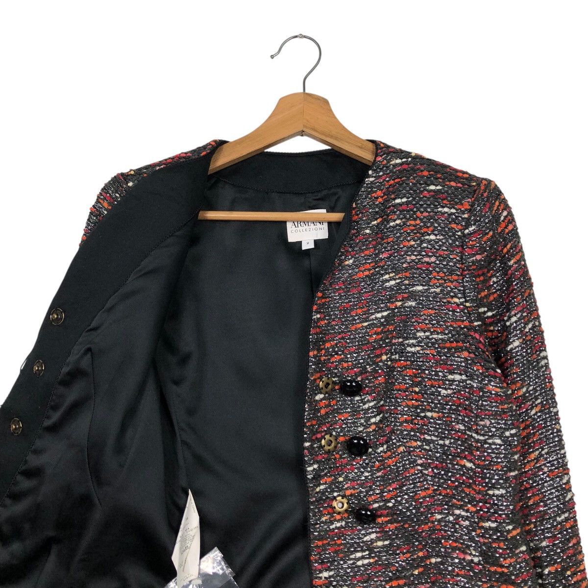 Armani Collezioni Armani Collezioni Textured Knit Button Jacket Size M / US 6-8 / IT 42-44 - 13 Thumbnail