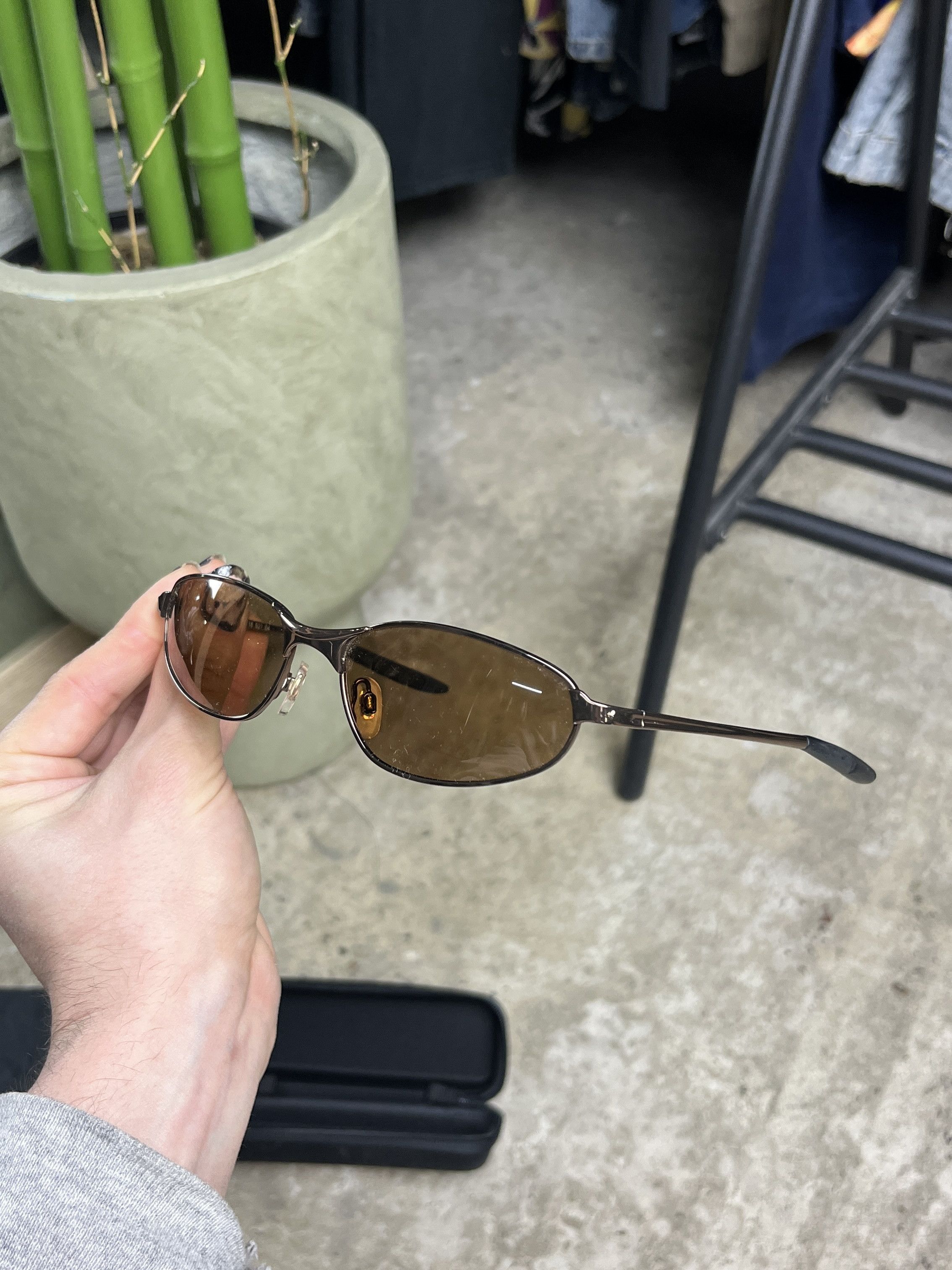 Vintage 2000s NEXT OAKLEY-STYLE OVAL SUNGLASSES - № 4530 Size ONE SIZE - 5 Thumbnail