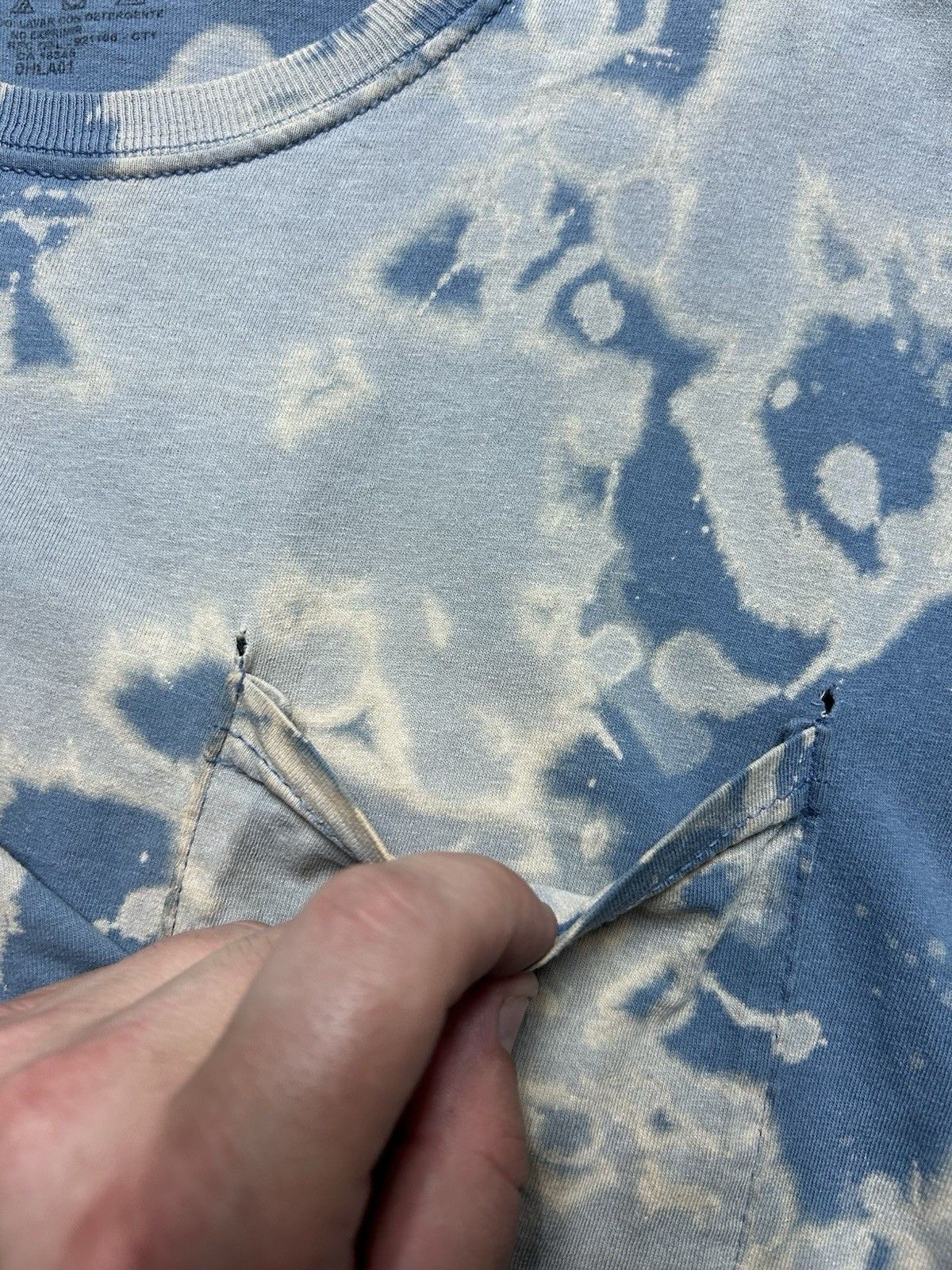 Fruit Of The Loom Fruit loom pocket tshirt bleach tie dye cotton distressed XL Size US XL / EU 56 / 4 - 5 Thumbnail
