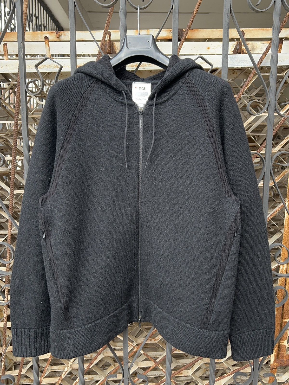 Adidas Yohji Yamamoto Y-3 Zip Hoodie Wool Big Logo rare Size US M / EU 48-50 / 2 - 10 Thumbnail