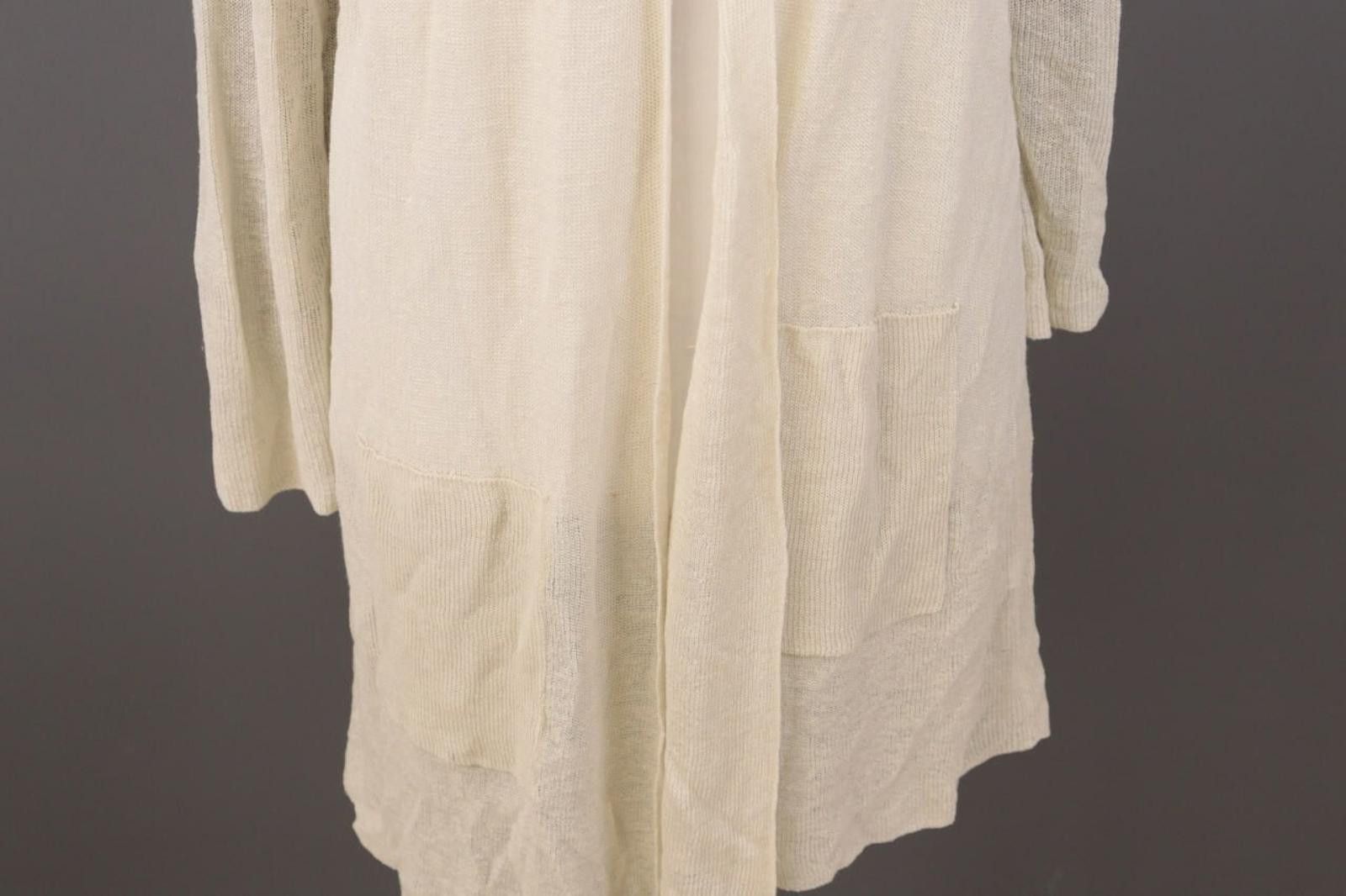 Eileen Fisher Eileen Fisher Beige Linen Knit Cape Cardigan Sweater Size XL Size XL / US 12-14 / IT 48-50 - 3 Thumbnail