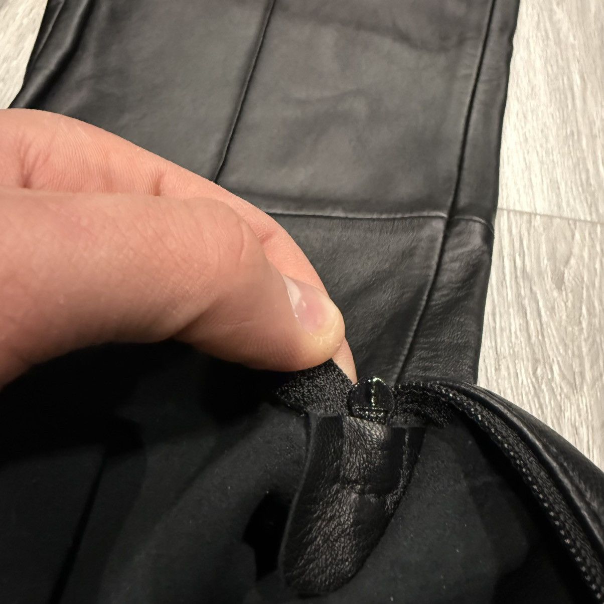 Balenciaga Vintage Leather Biker Pants Balenciaga Size 26" / US 2 / IT 38 - 9 Thumbnail