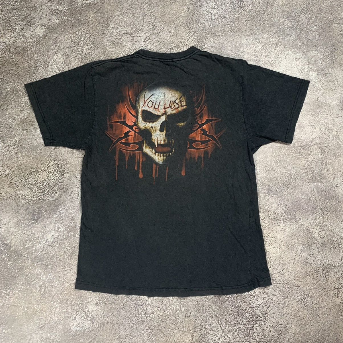 Vintage Vintage 90s Horror Skeleton Graphic Tee Grunge Dark Y2K XL Size US XL / EU 56 / 4 - 5 Thumbnail