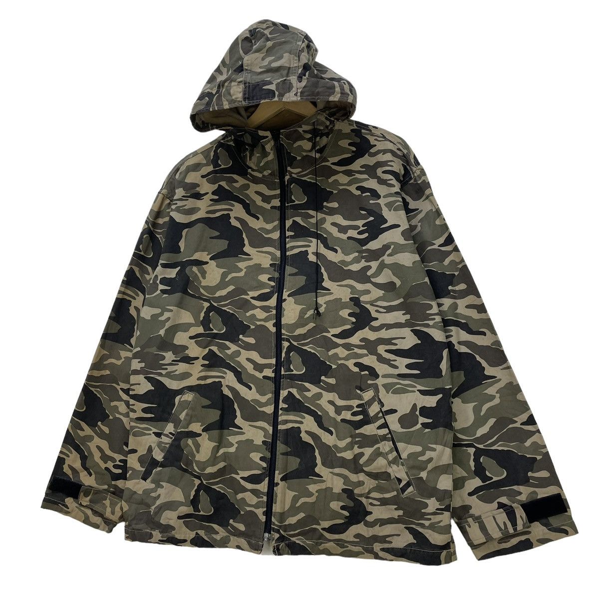 Mossy Oaks × NFL Japanese Brand RedSkin Camo Hooded Army Jacket Size US M / EU 48-50 / 2 - 3 Thumbnail